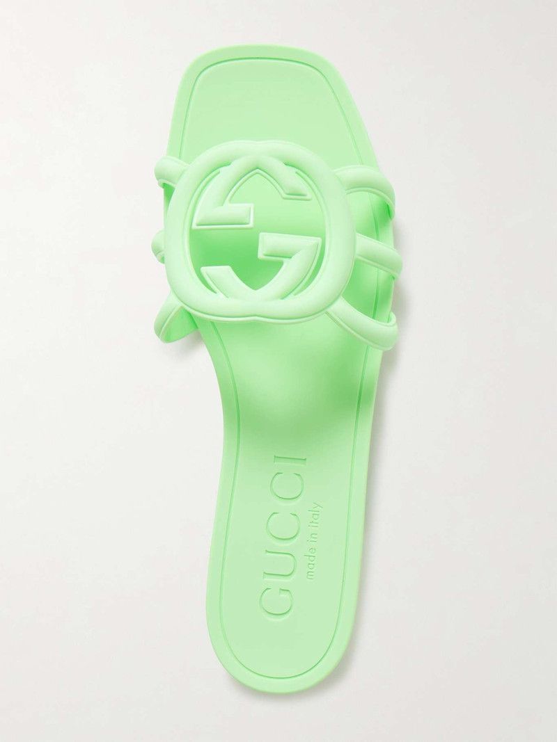 Gucci oc11z0526 Women's Interlocking G Slides Slippers in Mint Size US 5 / IT 35 - 5 Thumbnail