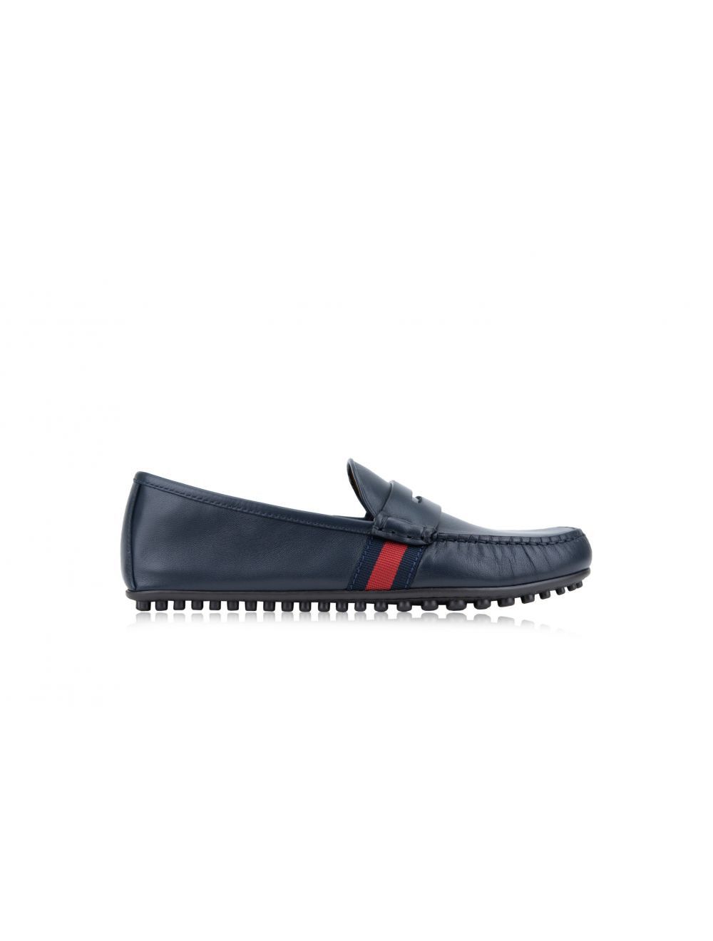 Gucci o1loc1c0326 566294 O Mocca Leather Loafers in Navy Blue Size US 11 / EU 44 - 1 Thumbnail