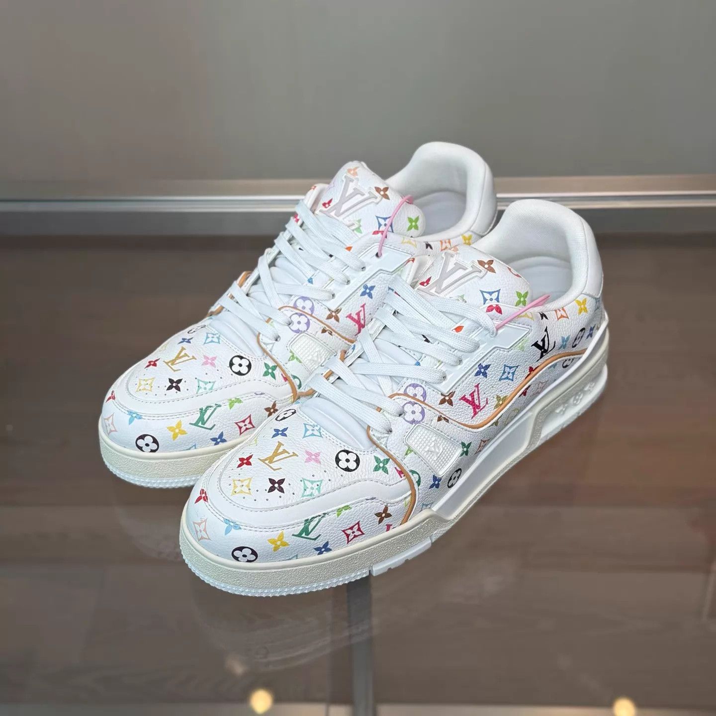 Louis Vuitton LV x Takashi Murakami Trainer White Tri-Color UK9/43 99 Size US 10 / EU 43 - 1 Thumbnail