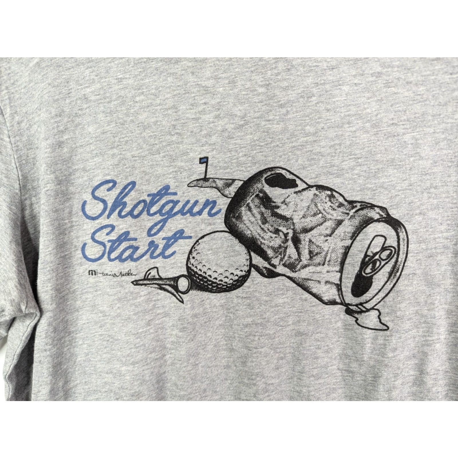 TravisMathew Travis Mathew Shotgun Start T-Shirt Mens Medium Gray Pima Cotton Short Sleeve Size US M / EU 48-50 / 2 - 2 Thumbnail