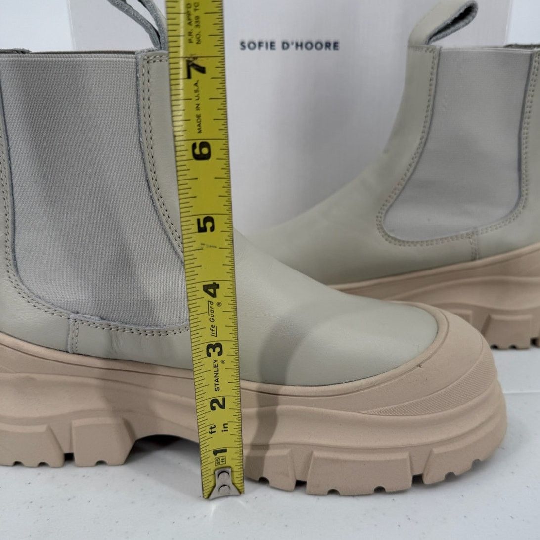 SOFIE D'HOORE NEW Sofie D'Hoore Fabulous Rubber Chelsea Leather Boots Size US 7 / IT 37 - 9 Thumbnail