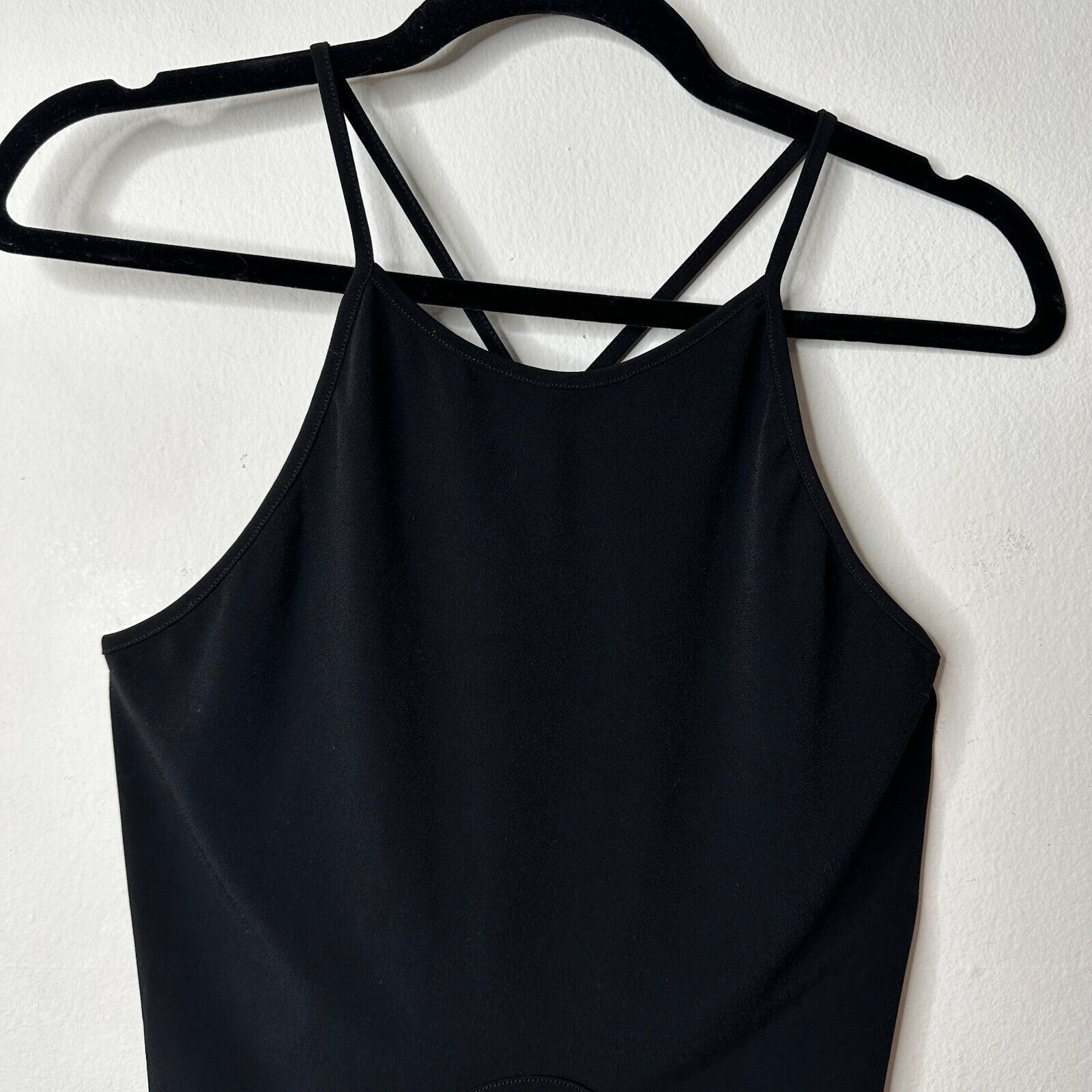 Other NWT Motel Black Spaghetti Racerback Tank Top Crop Cut Out S Size S / US 4 / IT 40 - 2 Thumbnail