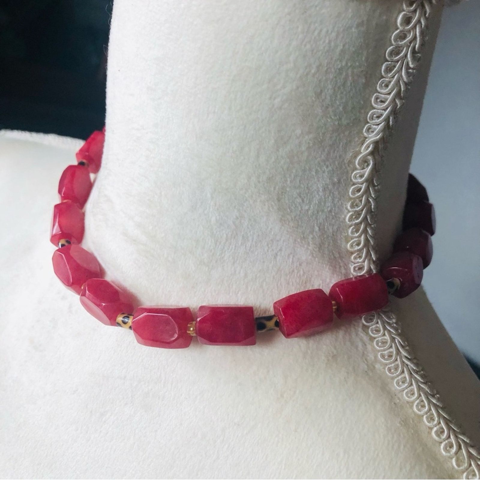 Handmade Fire and Ice crackle quartz faceted stone 925 necklace Size ONE SIZE - 6 Thumbnail
