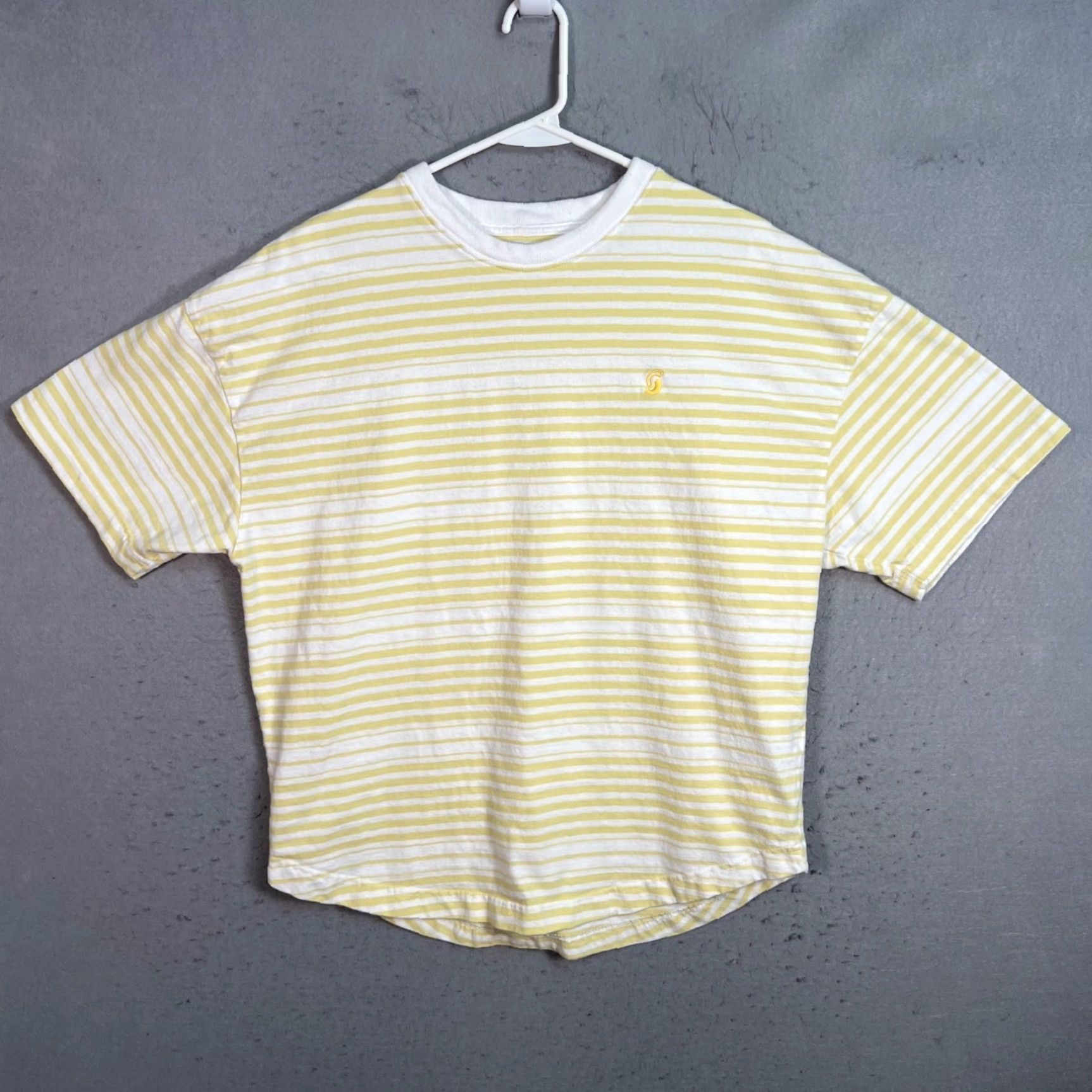 CLOT Standard Cloth Men T-Shirt Crew Neck Short Sleeve Yellow White Striped Adult Small (S) Cotton Size US S / EU 44-46 / 1 - 2 Thumbnail