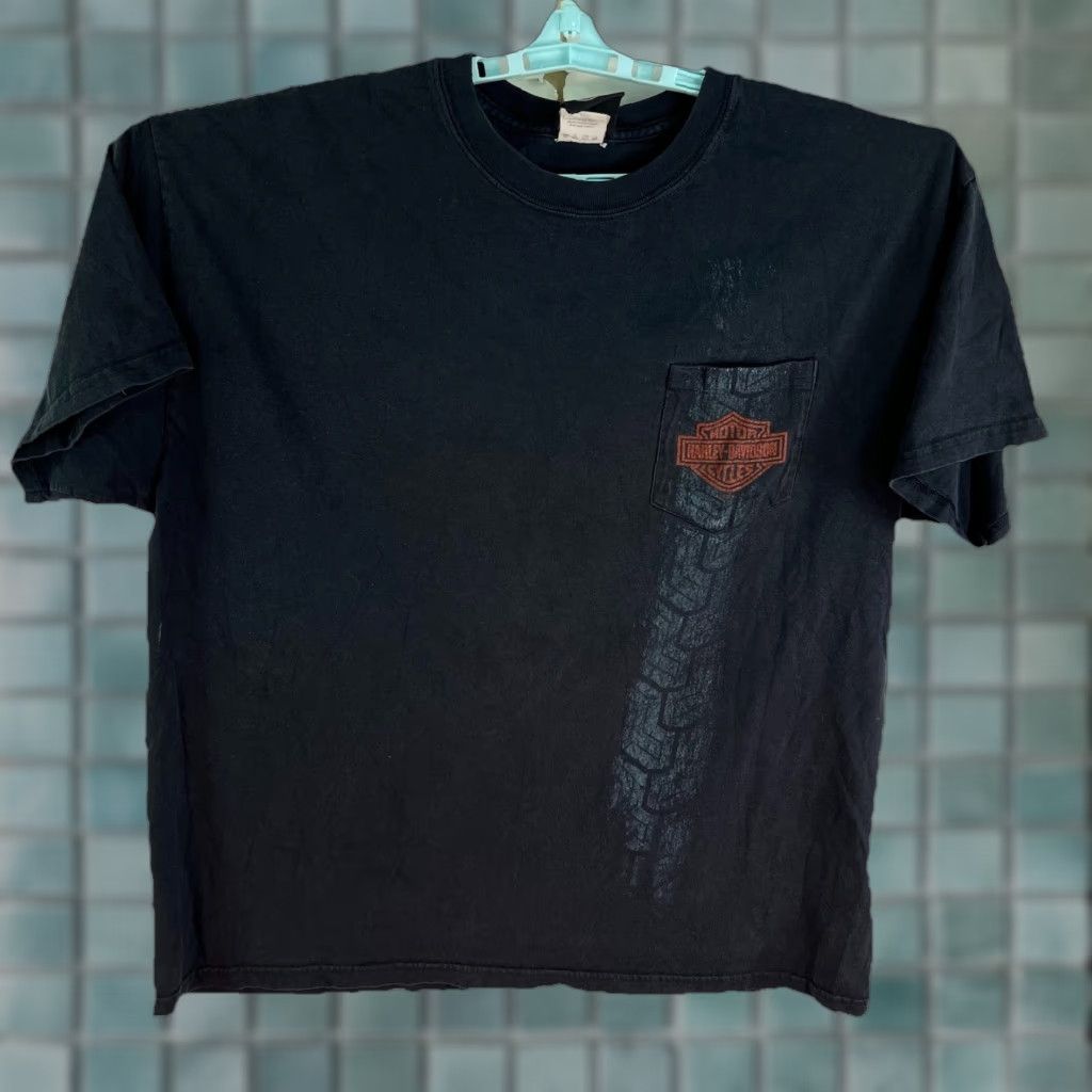 Harley Davidson Harley-Davidson T-Shirt Mens XL Black - Short Sleeve Crew Neck Double-Sided Cotton Size US XL / EU 56 / 4 - 1 Thumbnail