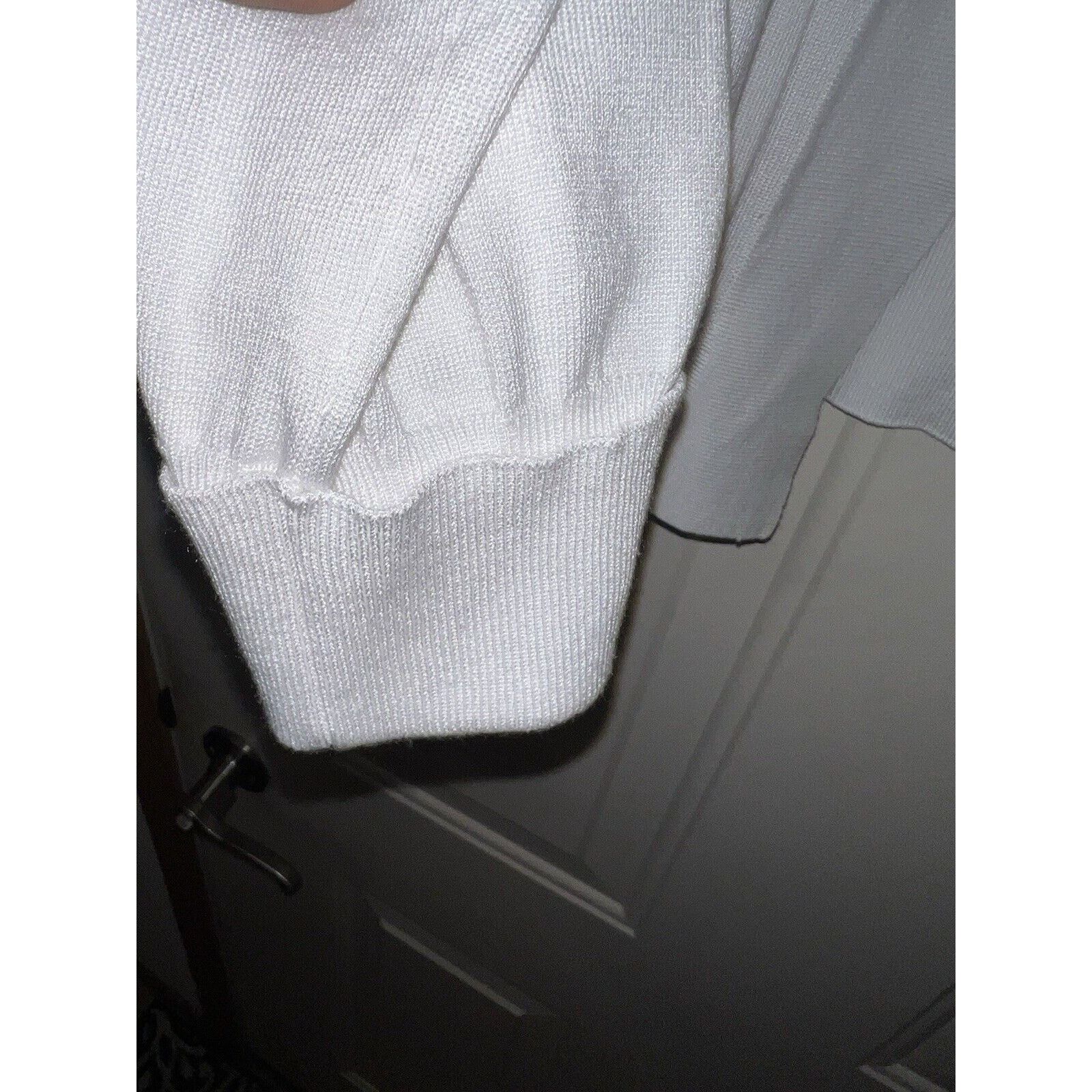 Other Christopher CJ Shirt Shrug Cardigan Sweater Large White Size L / US 10 / IT 46 - 5 Thumbnail