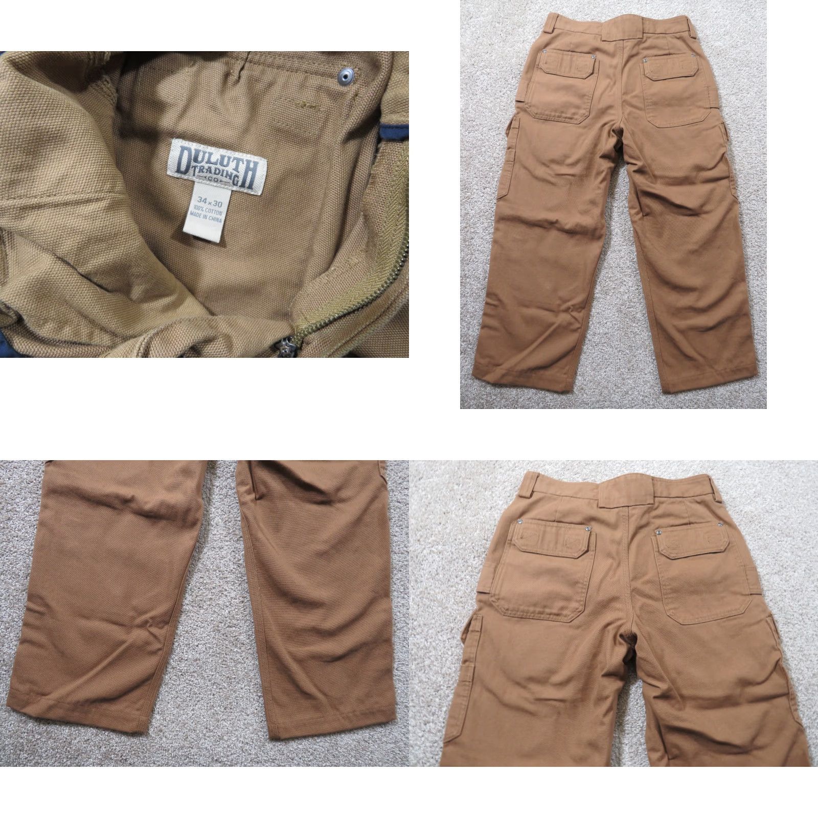Duluth Trading Company Duluth Trading Co Pants Men 34x26 Brown Cargo Relaxed Fit Workwear Duck Canvas Pants Size US 34 / EU 50 - 8 Thumbnail