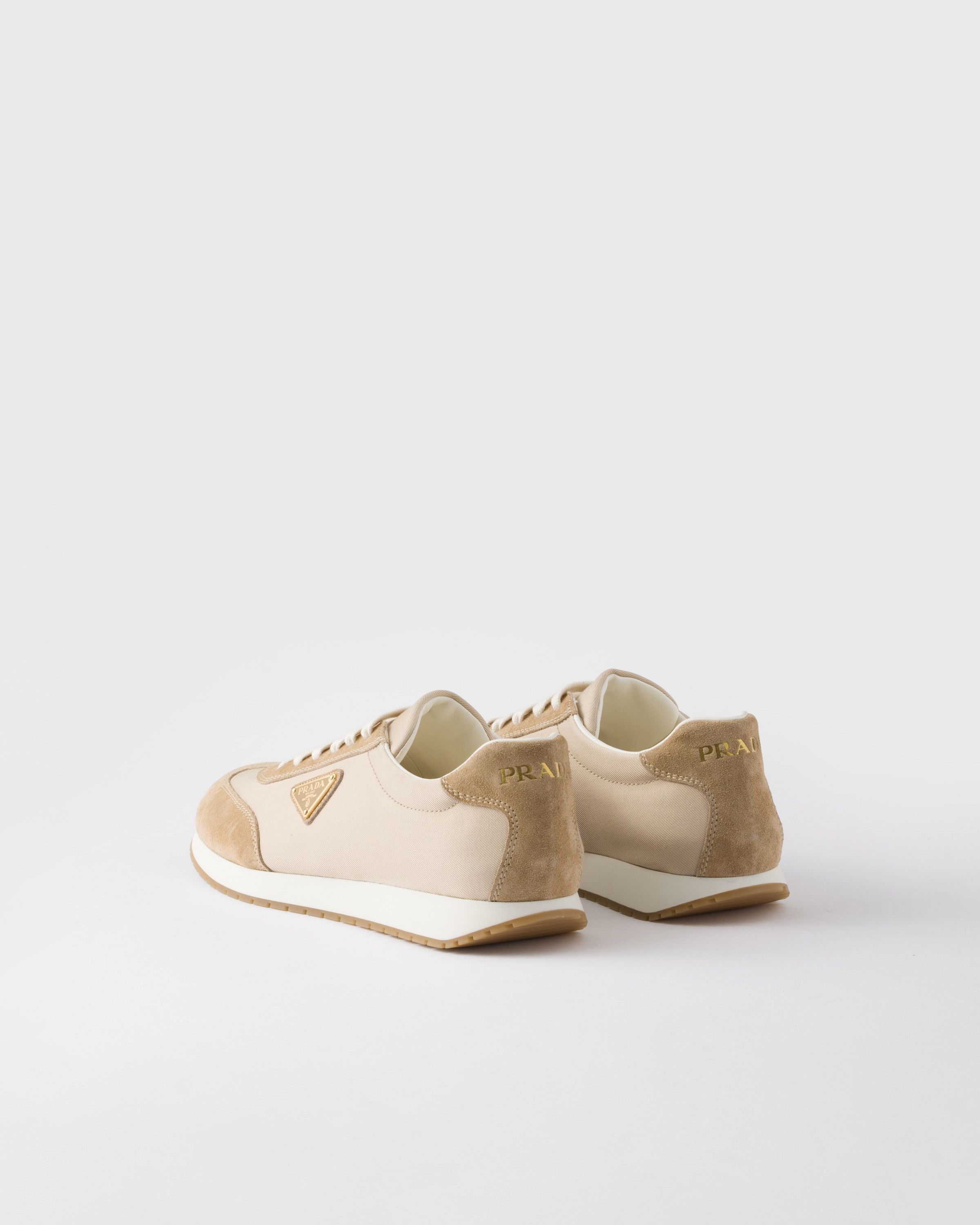 Prada o1la1rc1a0925 Drill Fabric And Suede Sneakers in Beige/Brown Size US 8 / EU 41 - 4 Thumbnail