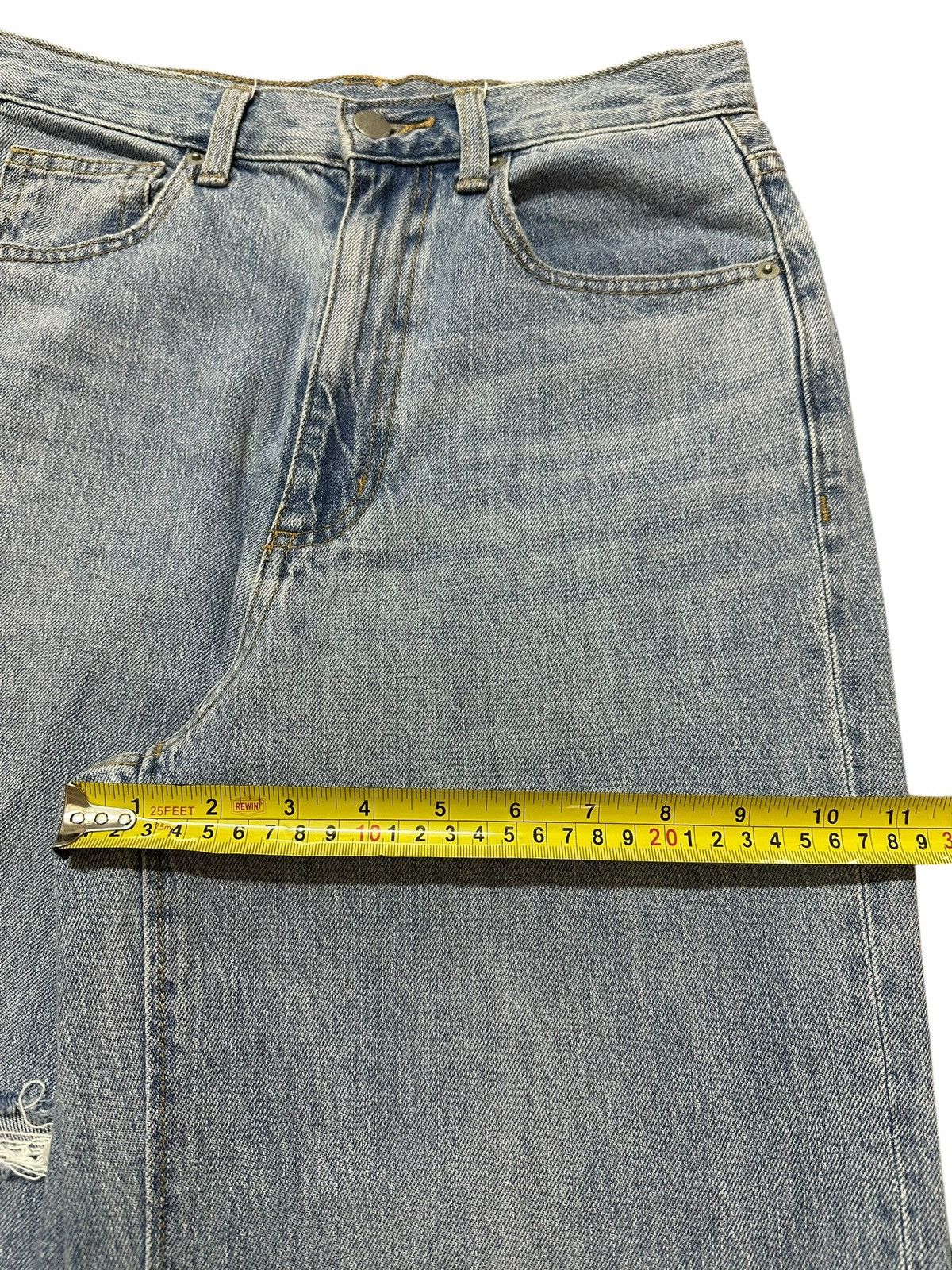 GU Vintage Japanese GU Blue Faded Wash Distressed Baggy Jeans Size US 28 / EU 44 - 14 Thumbnail