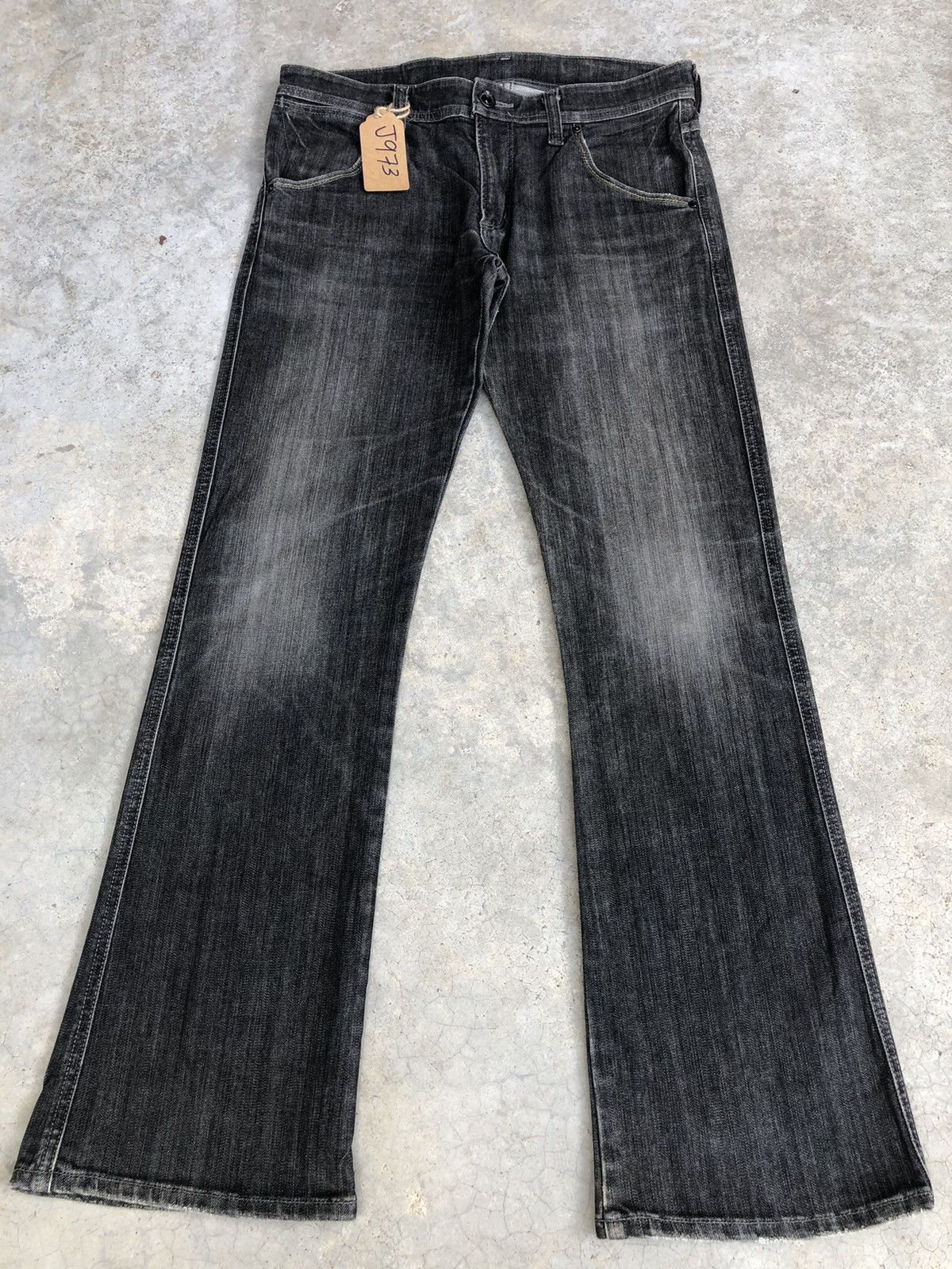 If Six Was Nine Y2k Wrangler Flared Jeans Distressed Jeans Size US 33 - 1 Thumbnail