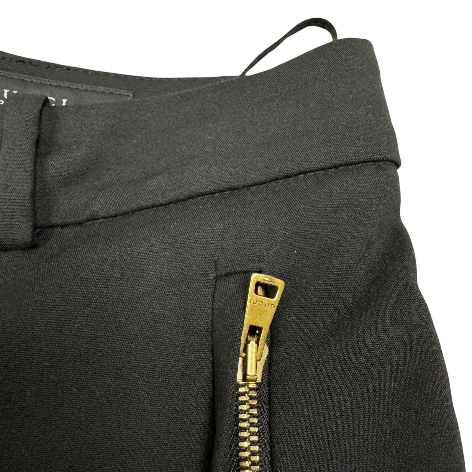 Gucci Gucci Women's Black Cotton Pockets Skinny Leg Dress Pants 40 Size 28" / US 6 / IT 42 - 4 Thumbnail