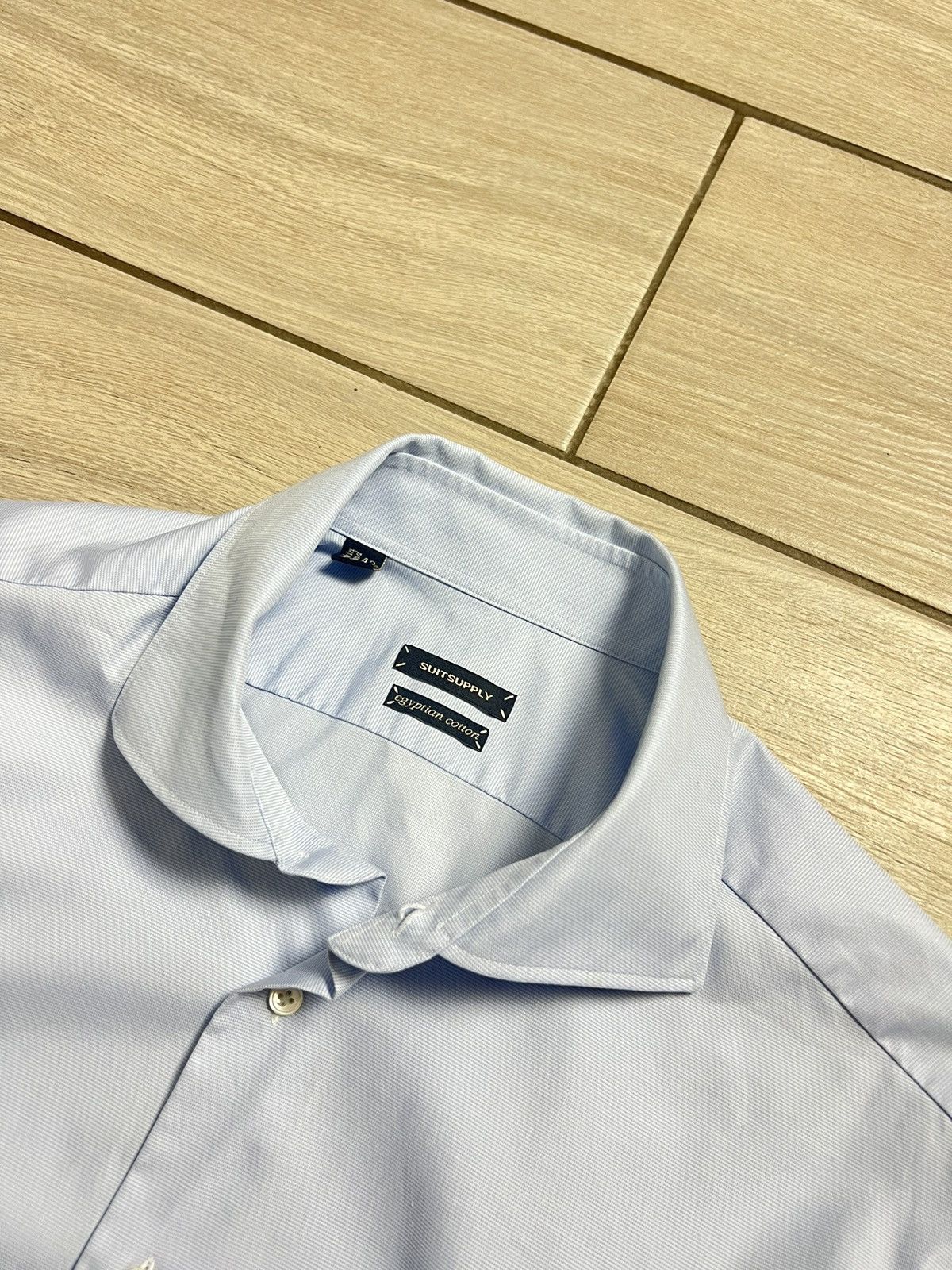 Suitsupply Suitsupply Luxury Shirt Long Sleeve Blue French Cuff Vintage Size US M / EU 48-50 / 2 - 4 Thumbnail