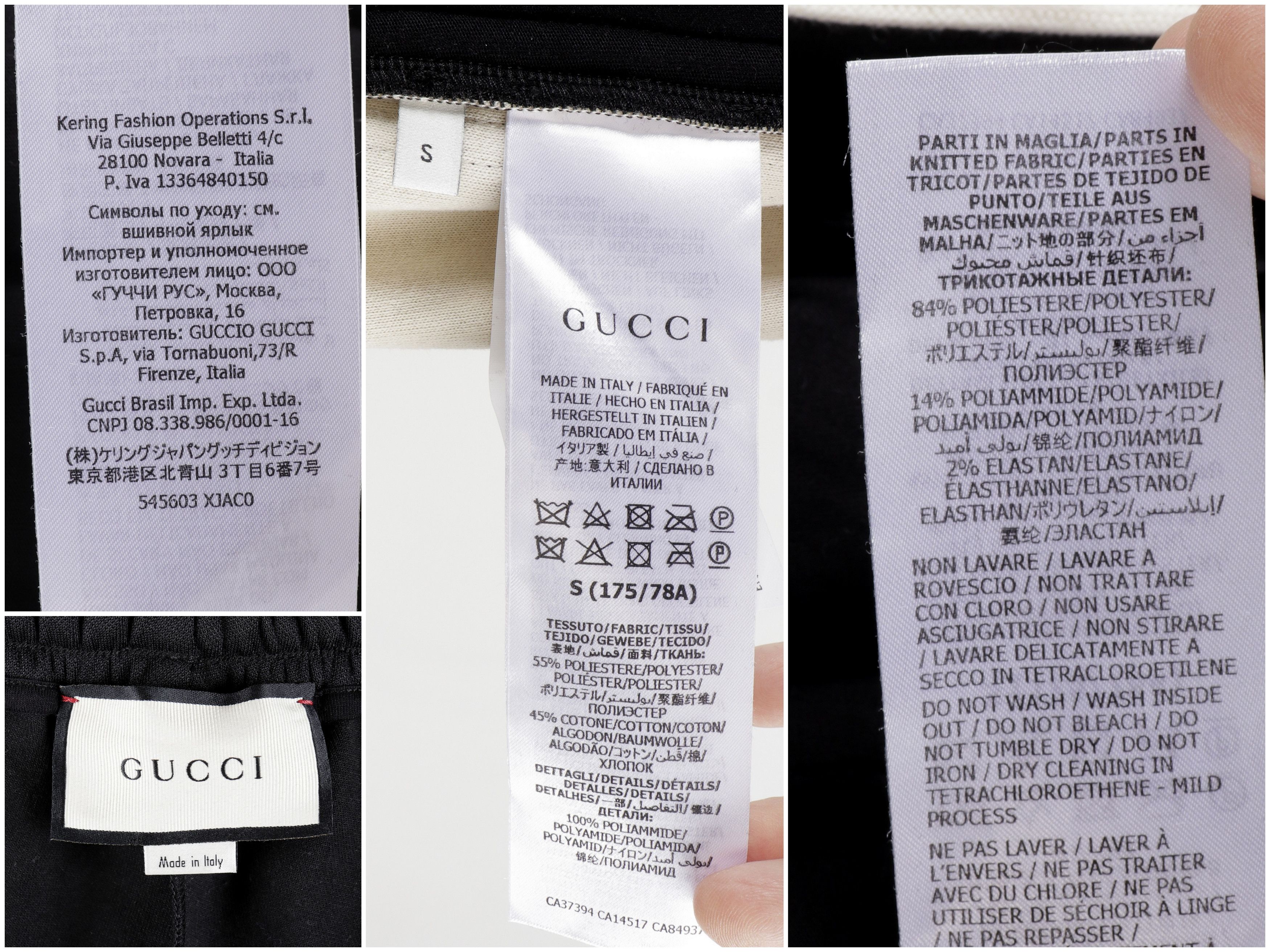 Gucci GUCCI Size S Black GG Monogram Striped Jersey Track Pants Size US 30 / EU 46 - 7 Thumbnail