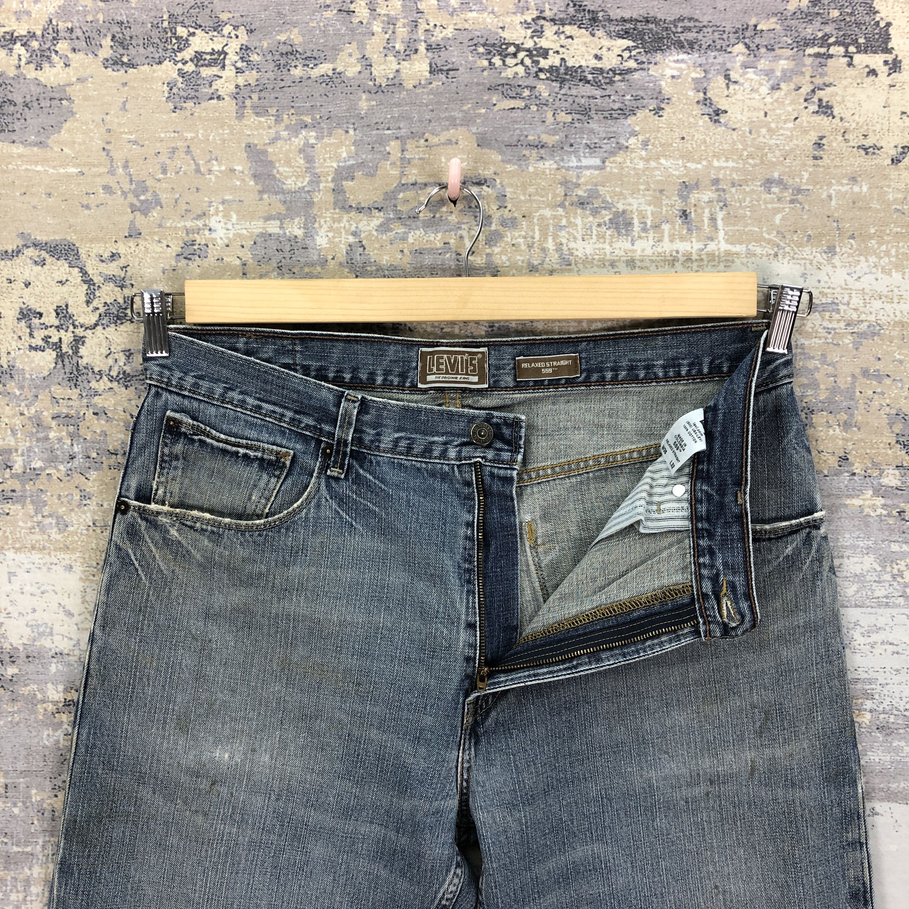 Levi's Vintage Distressed Levis 559 Baggy Jeans Levi's Faded Denim Size US 34 / EU 50 - 6 Thumbnail