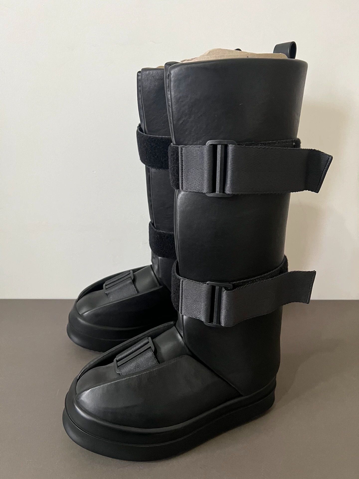 Rick Owens Rick Owens Black Leather Platform Tall Boots Size US 8 / EU 41 - 3 Thumbnail