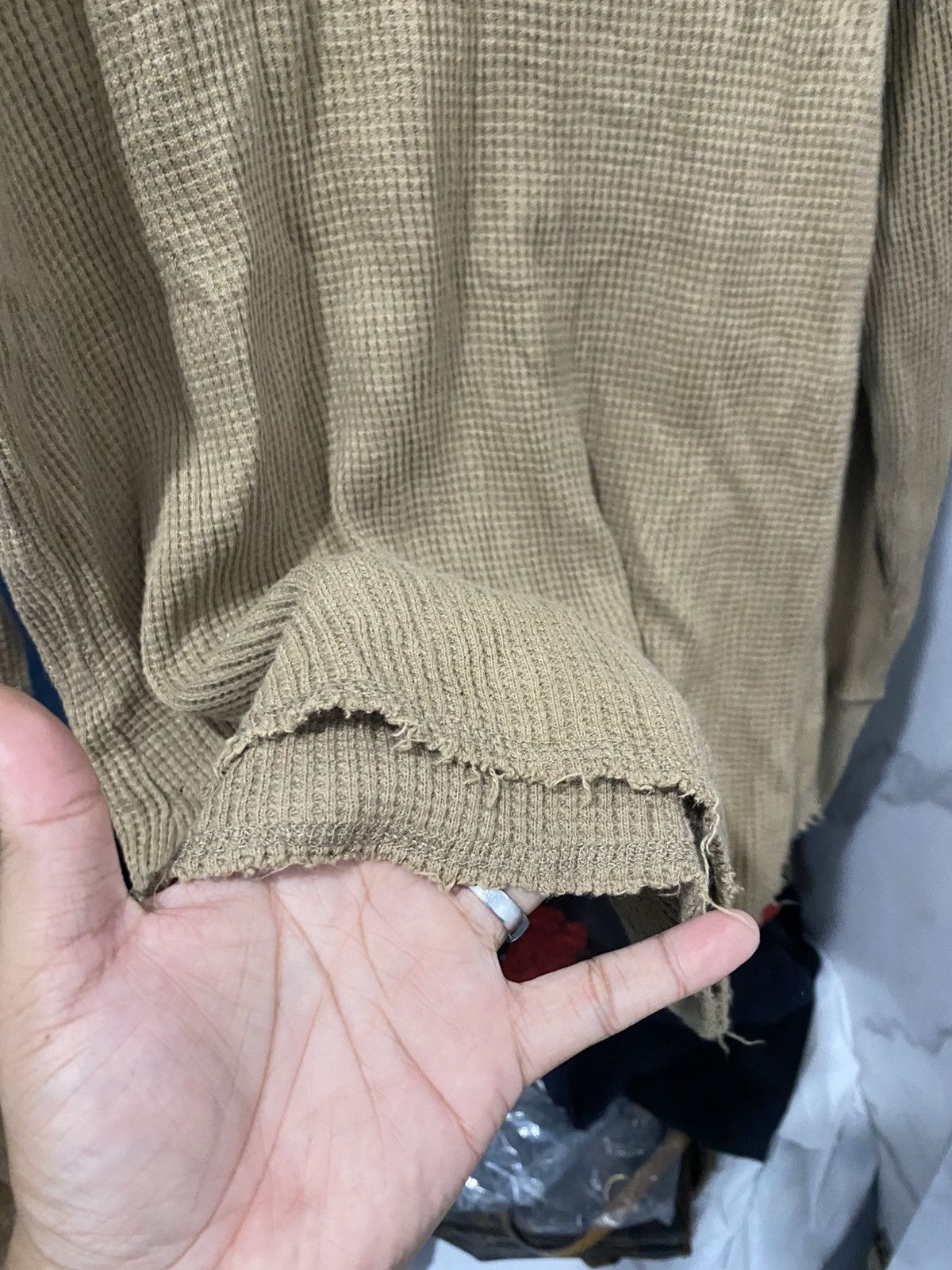 If Six Was Nine × Japanese Brand × Le Grande Bleu (L.G.B.) Japanese Waffle Longsleeve Numbernine Kmrii Styled Size US XL / EU 56 / 4 - 5 Thumbnail