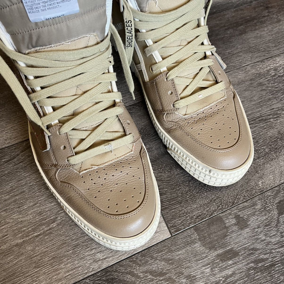 Off-White Off-White Tan Beige Cream 3.0 Off Court High Top Sneakers 43 Size US 10 / EU 43 - 5 Thumbnail