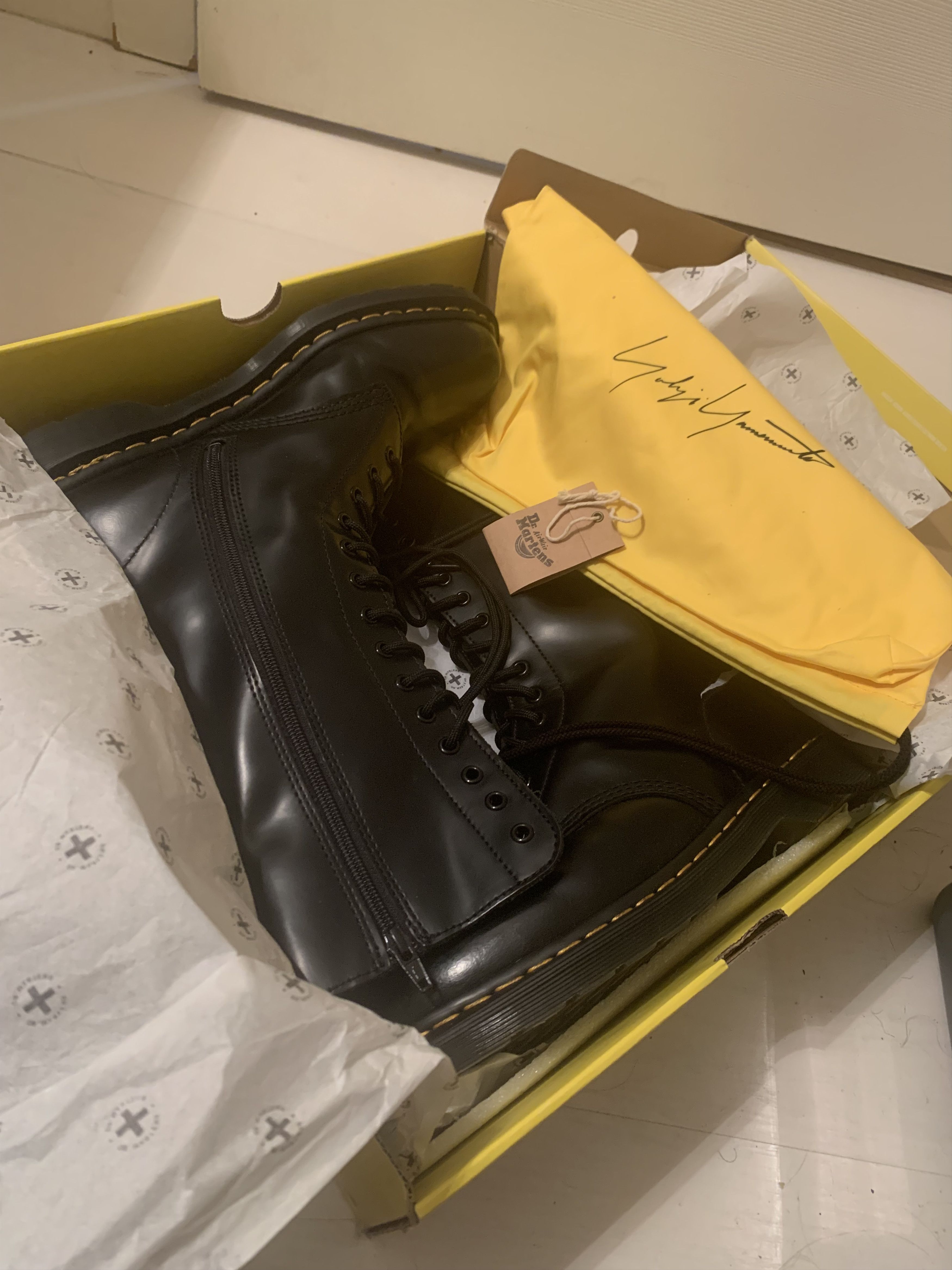 Dr. Martens × Yohji Yamamoto Yohji Yamamoto x Dr. Martens 1914 Zipper Airwair Boots Size US 11 / EU 44 - 3 Thumbnail