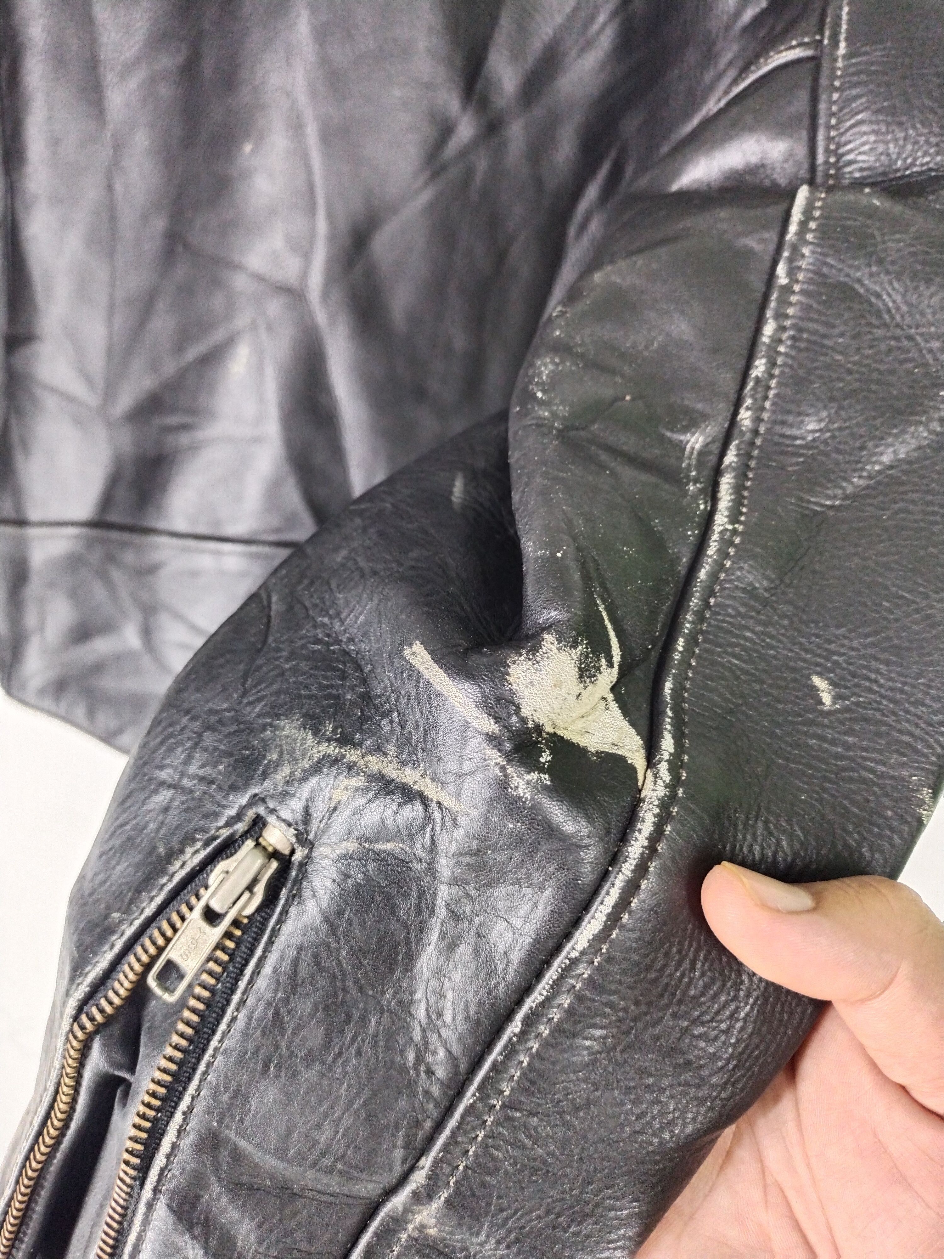 Genuine Leather Vintage Genuine Wear Double Leather Motorcycle Jacket Rare Size US M / EU 48-50 / 2 - 12 Thumbnail