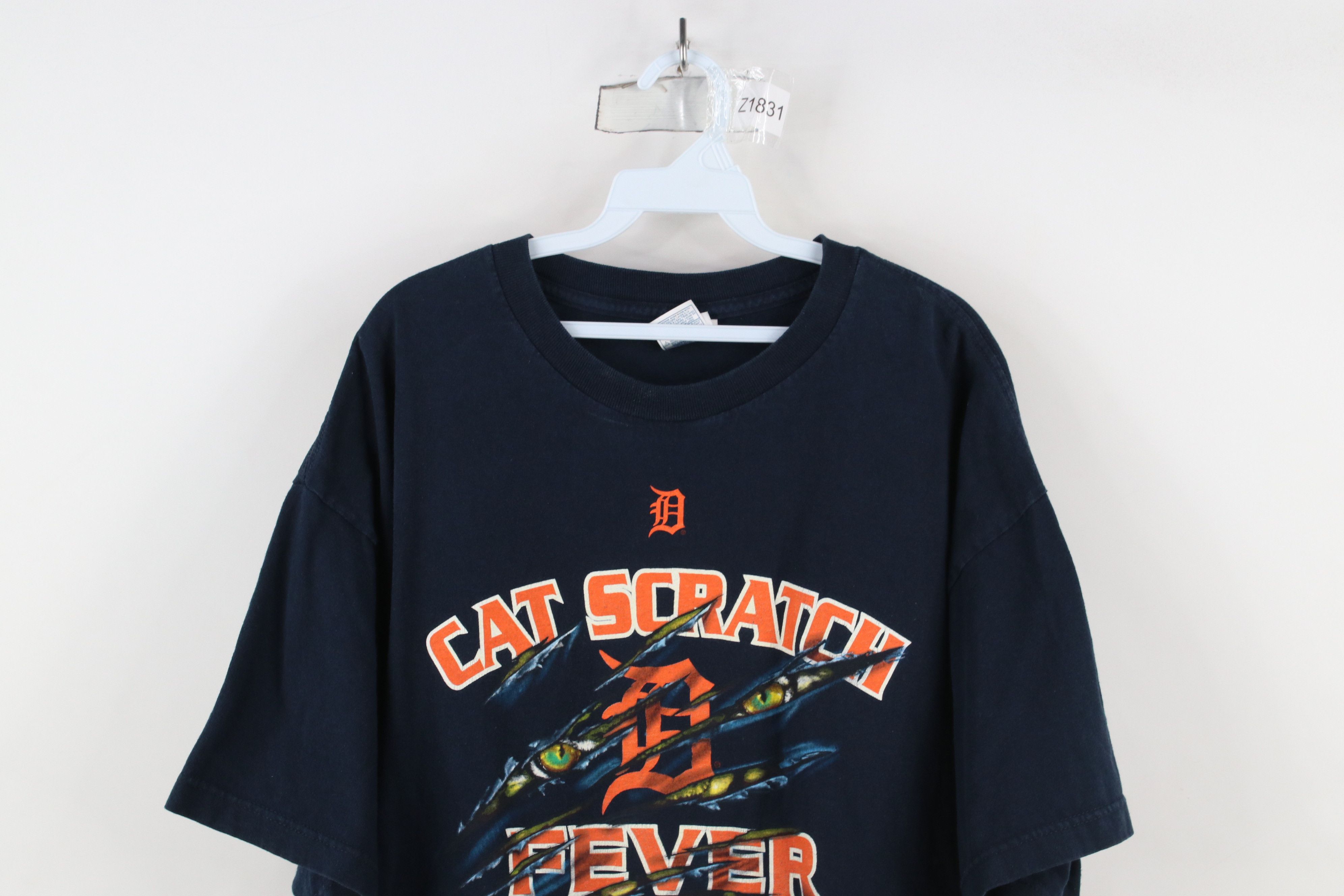 Vintage Vintage Y2K Scratch Fever Detroit Tigers Baseball T-Shirt Size US XXL / EU 58 / 5 - 2 Thumbnail