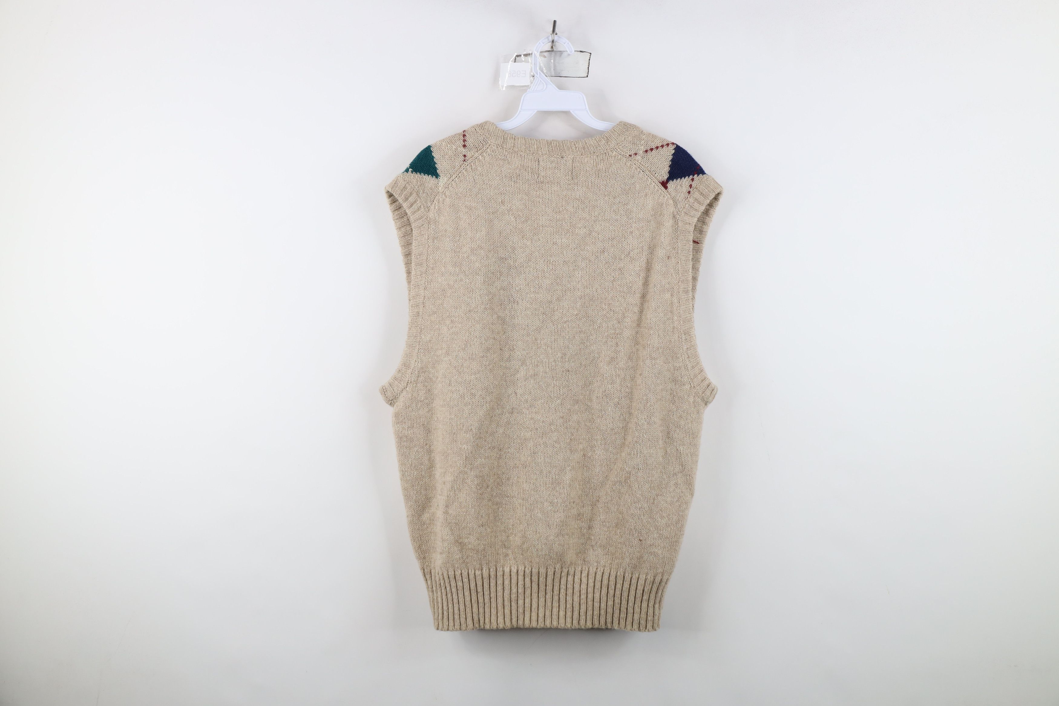 Vintage Vintage 70s Streetwear Argyle Diamond Knit Sweater Vest Size US XL / EU 56 / 4 - 11 Thumbnail