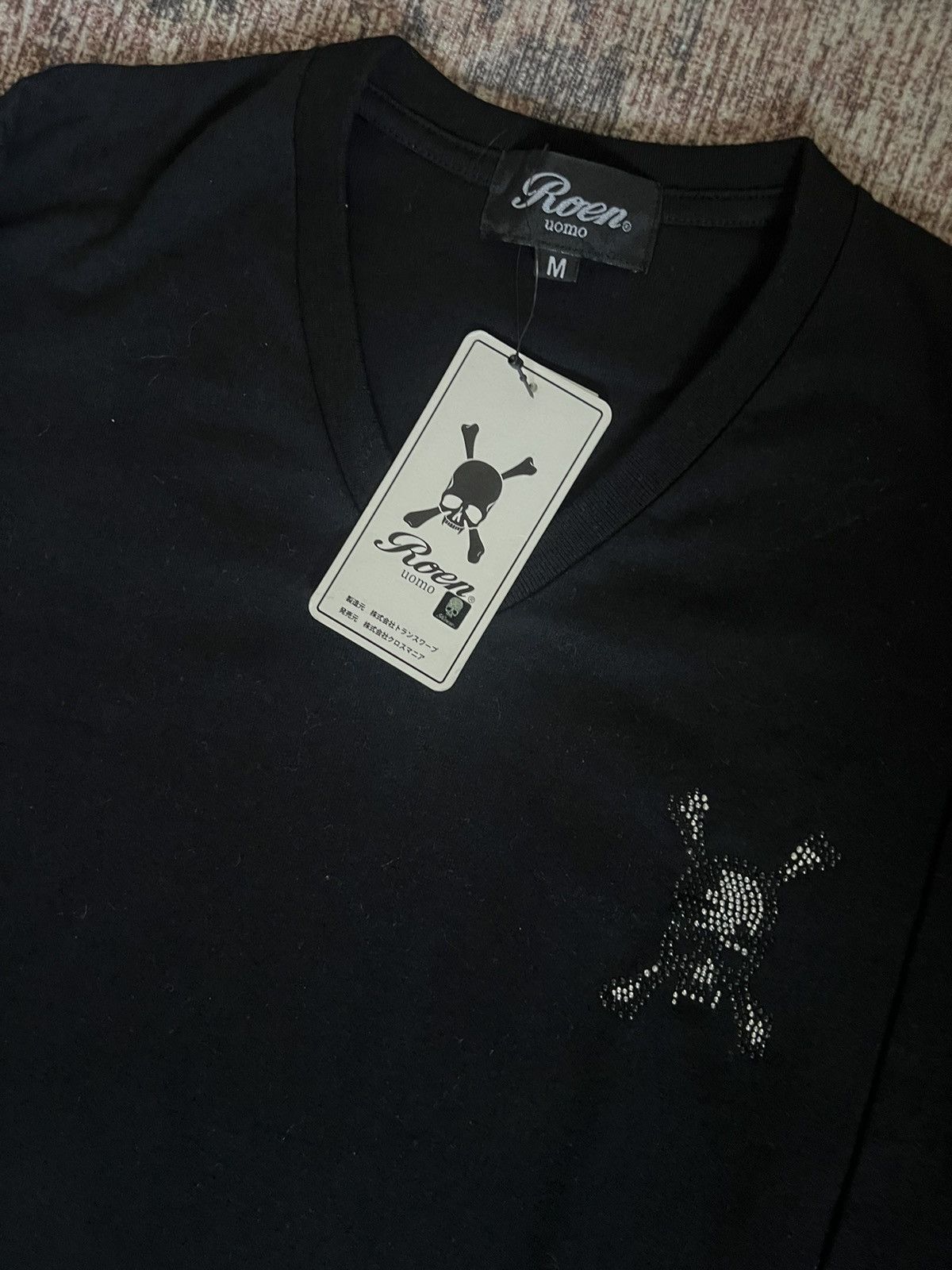 Japanese Brand × Roen Long Sleeve Roen T-Shirt with Swarovski Crystal Design Size US M / EU 48-50 / 2 - 2 Thumbnail