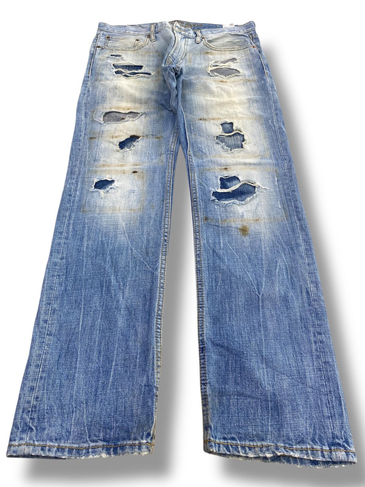 American Eagle Outfitters American Eagle Outfitters Ripped Patchwork Style Loose Jeans Size US 34 / EU 50 - 1 Thumbnail