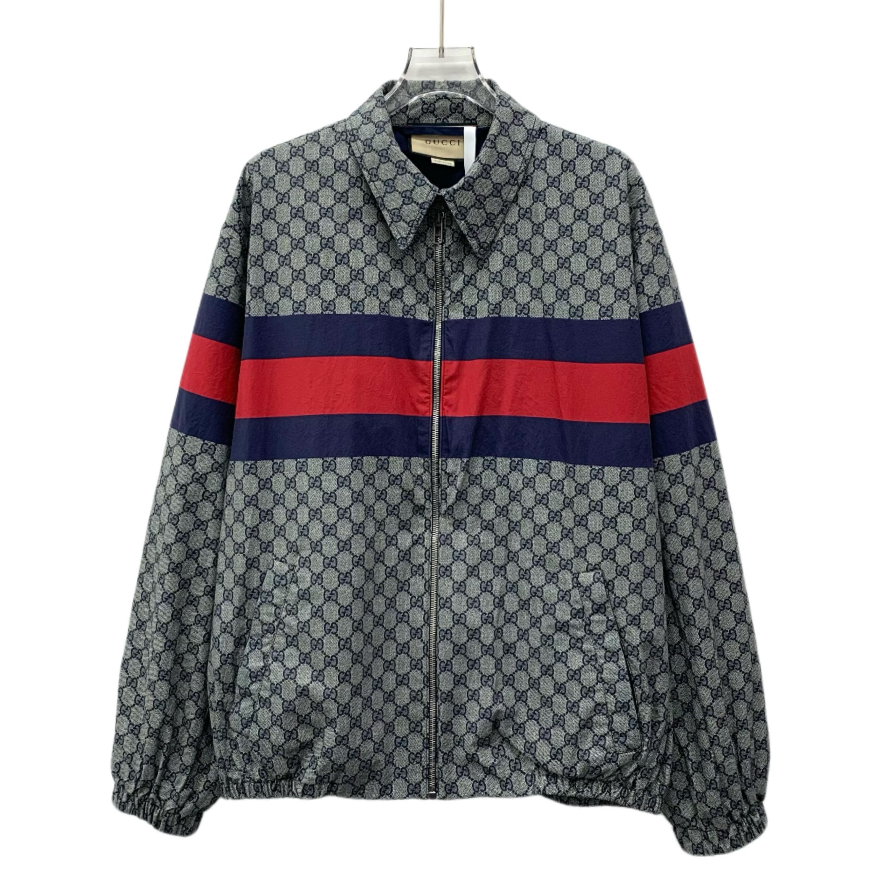 Canvas Jacket Gucci Jacquard Jacket Black GG Nylon Zip Jacket In
