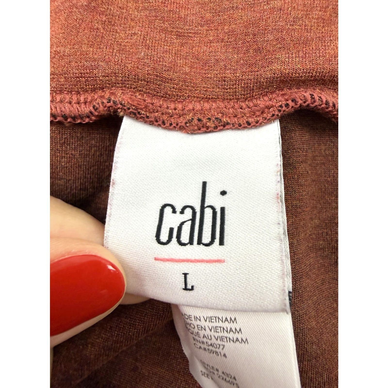 Vintage Cabi Pants Womens Large Brown Ponte Jogger Elastic Waist Pockets Stretch Casual Size 36" / US 14 / IT 50 - 5 Thumbnail