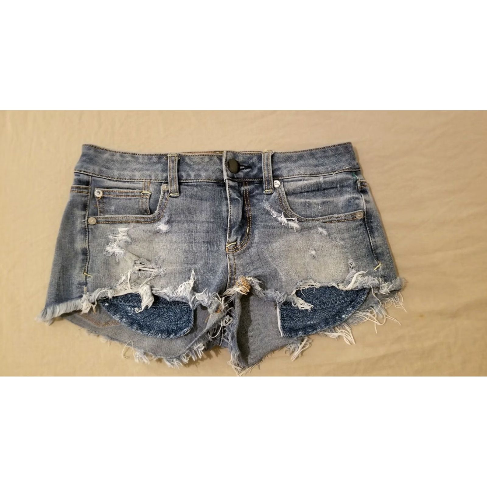 American Eagle Outfitters VINTAGE? American Eagle Outfitters Denim Shorts 2 Jeans Womens Blue 28 in Waist Regular Fit 2 Jean Shorts Womens Jeans 90s Size 26" / US 2 / IT 38 - 3 Thumbnail