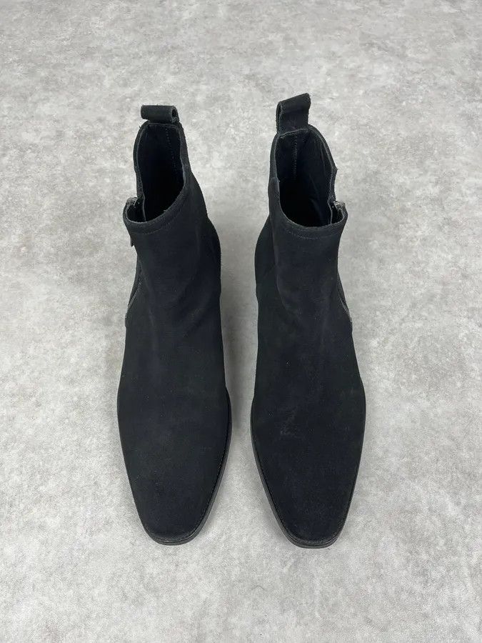 Saint Laurent Paris 2000s Yves Saint Laurent Black Suede Leather Boots Size US 9 / EU 42 - 2 Thumbnail