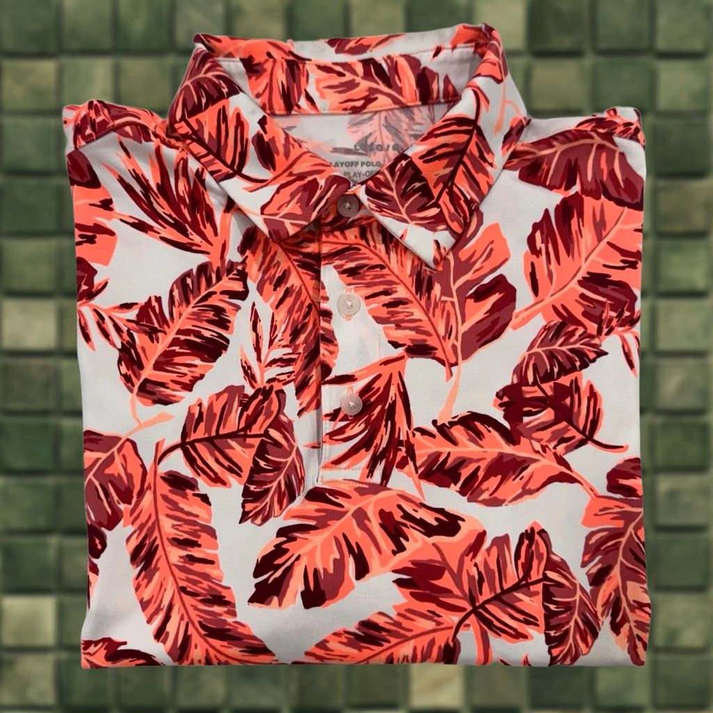 Under Armour Under Armour Polo Shirt Men’s Large Palm Beach All Over Print Geometric Palm Beach Multicolor Embroidered Logo Polo Shirt Mens L Size US L / EU 52-54 / 3 - 1 Thumbnail