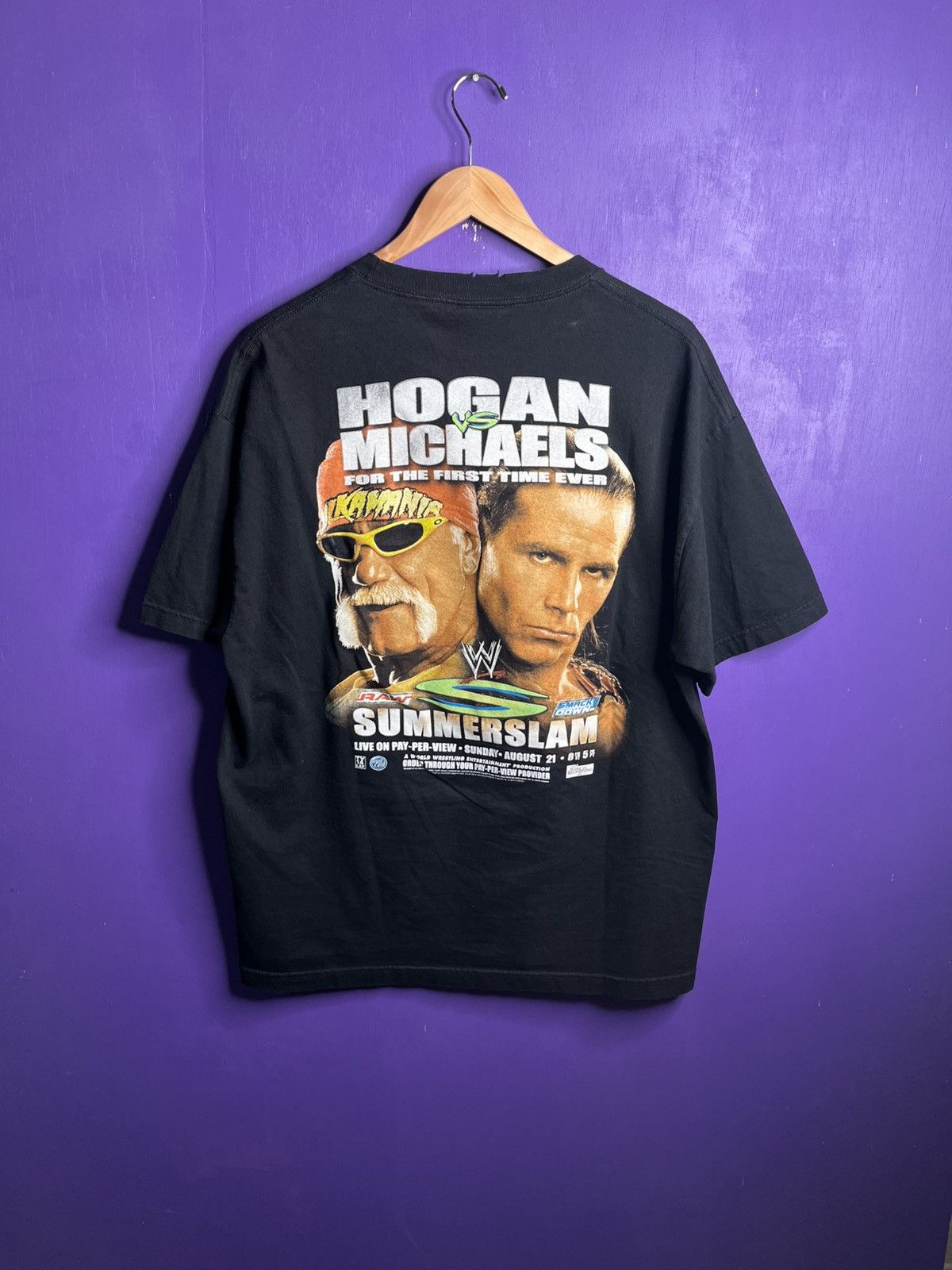 Vintage × WWF Vintage 90s WWF Hogan vs Michaels t-shirt Size US XL / EU 56 / 4 - 2 Thumbnail