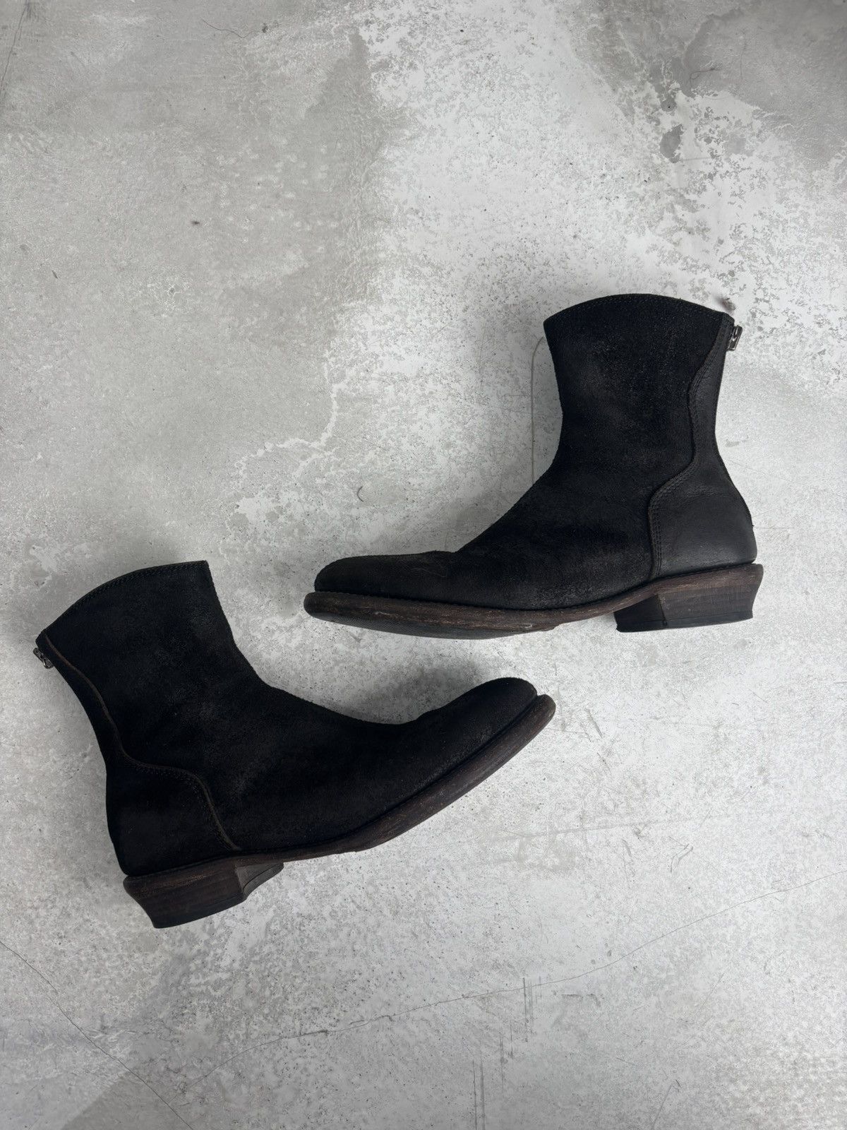 Julius_7 SS2010 rough-out suede leather boots