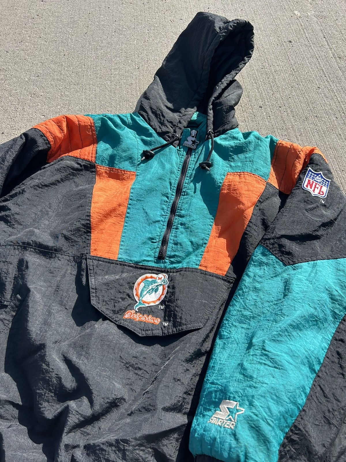 90s miami dolphins starter jacket best sale