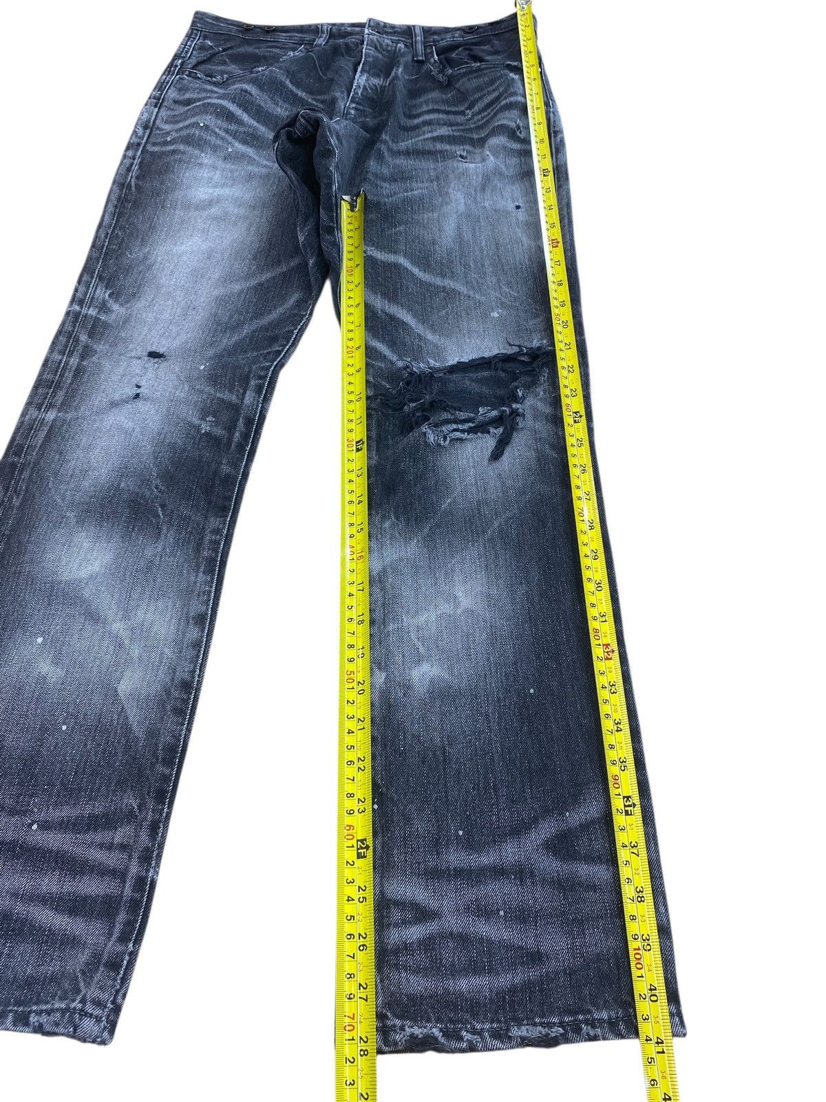 Japanese Brand Japanese Brand Whiskers Thunder Wash Style Ripped Jeans Size US 31 - 7 Thumbnail