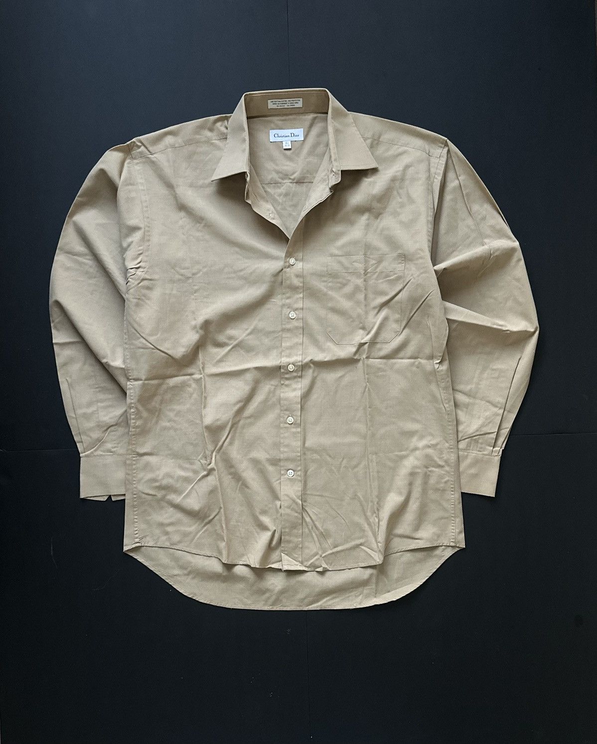 Christian Dior Monsieur Christian Dior Monsieur Beige Dress Shirt Made in Hong Kong Size US M / EU 48-50 / 2 - 4 Thumbnail