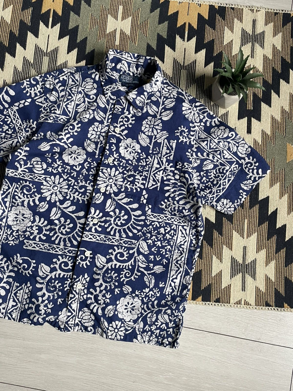 Vintage Polo Ralph Lauren Floral-print Gawai Sleeveless Shirt Size US S / EU 44-46 / 1 - 3 Thumbnail