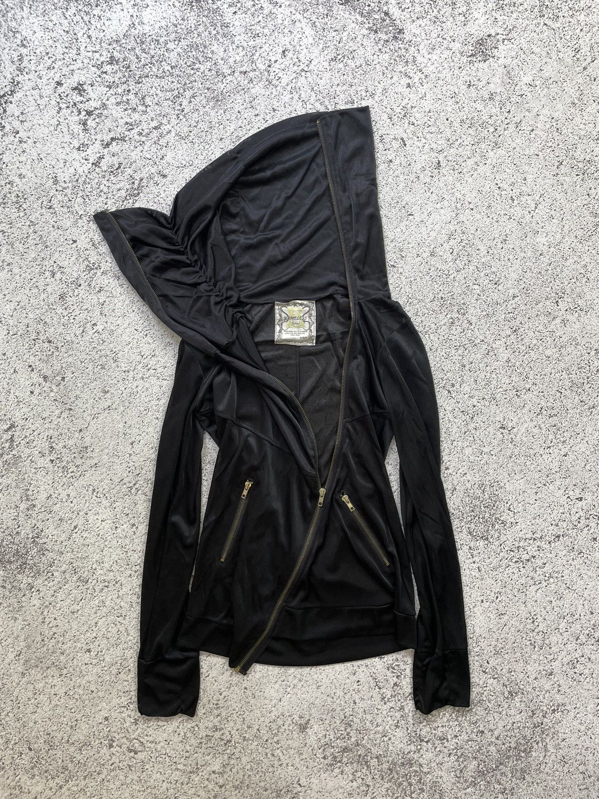 Yasuyuki Ishii 2000s Unknown - Asymmetrical High Neck Jacket Top Gothic emo Size M / US 6-8 / IT 42-44 - 2 Thumbnail