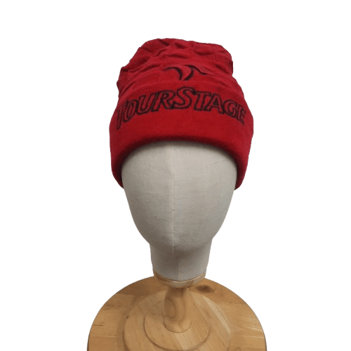 Japanese Brand 🔱 TourStage spellout checked beanie hat Size ONE SIZE - 1 Thumbnail