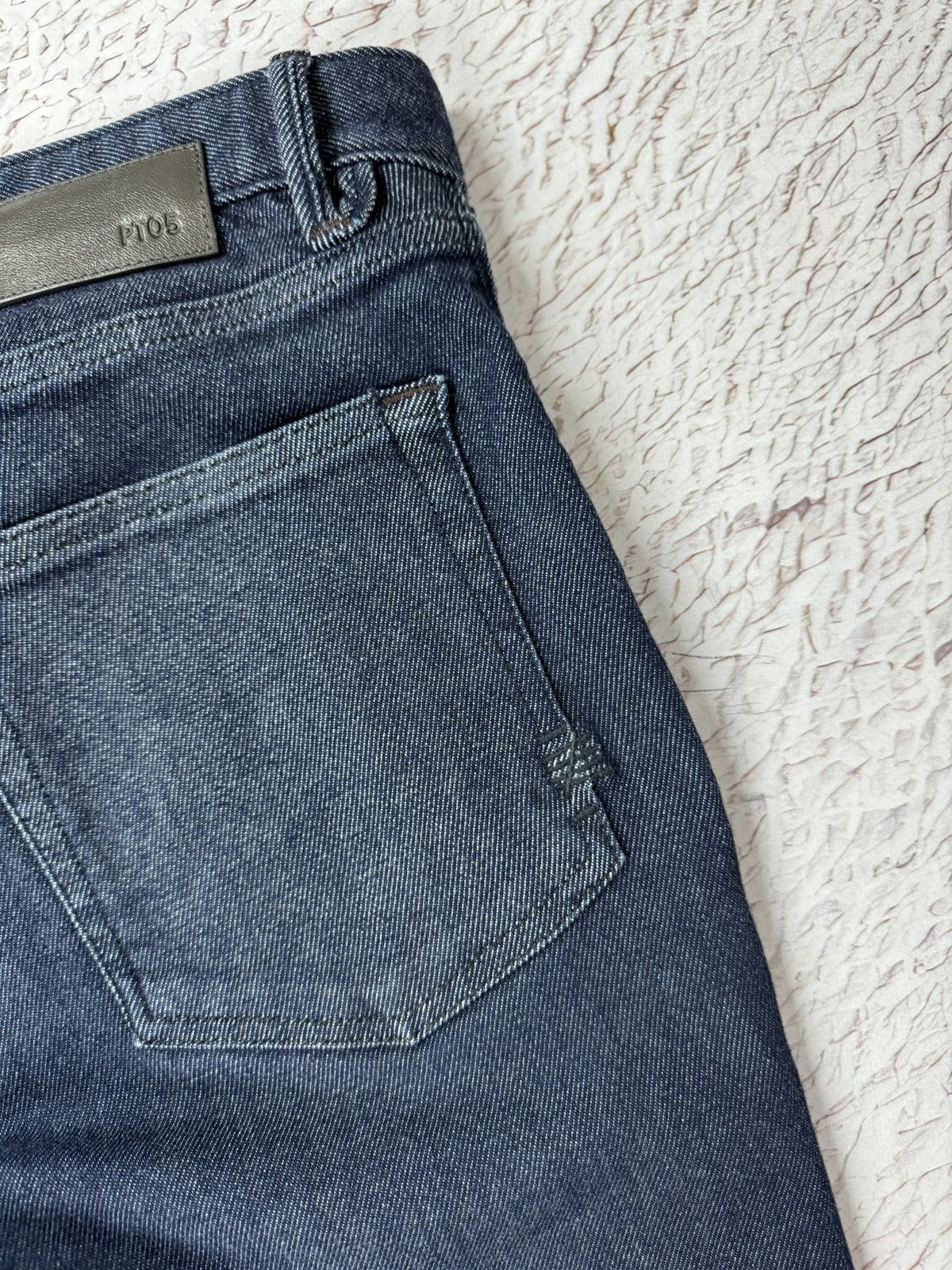 Indigo Pantaloni Torino PT05 cropped Jeans Grunge Relaxed Fit Dark Size US 33 - 16 Thumbnail