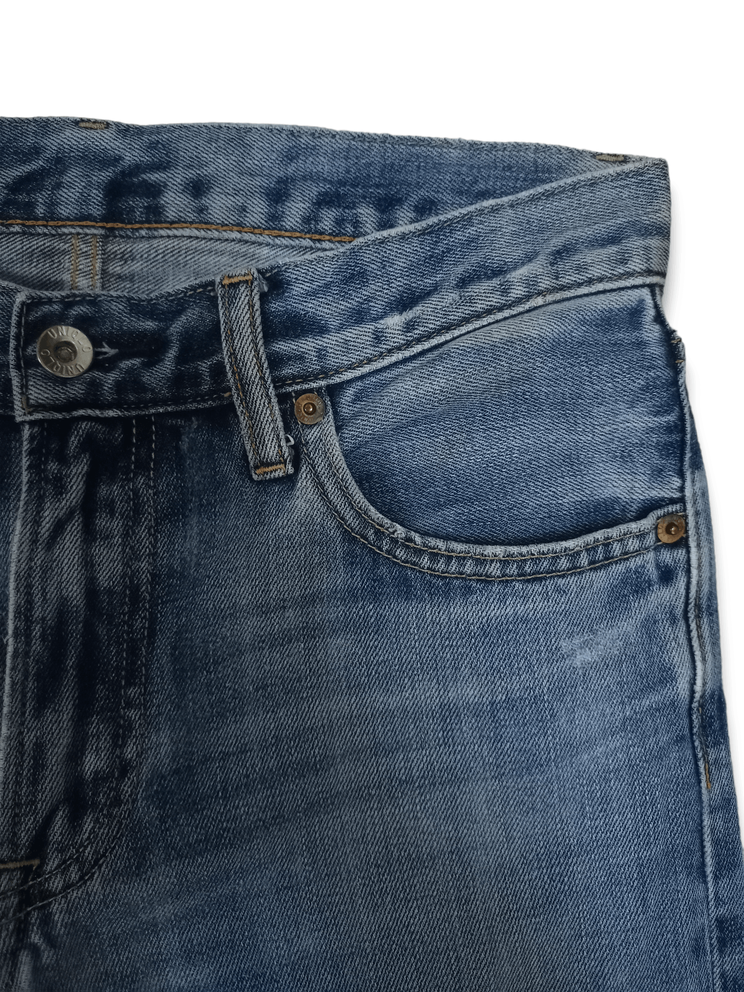 Japanese Brand × Uniqlo Vintage Japanese Uniqlo Blue Wash Distressed Jeans 30x30 Size US 30 / EU 46 - 5 Thumbnail