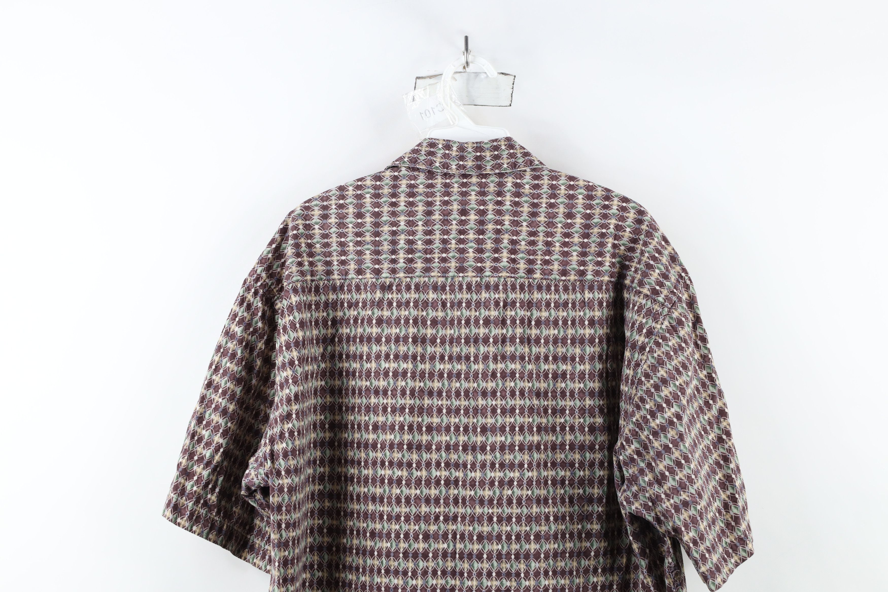 Vintage Vintage 90s Streetwear Short Sleeve Collared Button Shirt Size US L / EU 52-54 / 3 - 9 Thumbnail