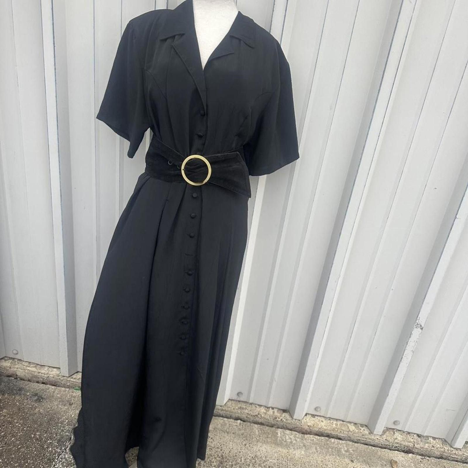 Other Black 80s midi dress glam #mididress Size L / US 10 / IT 46 - 1 Thumbnail