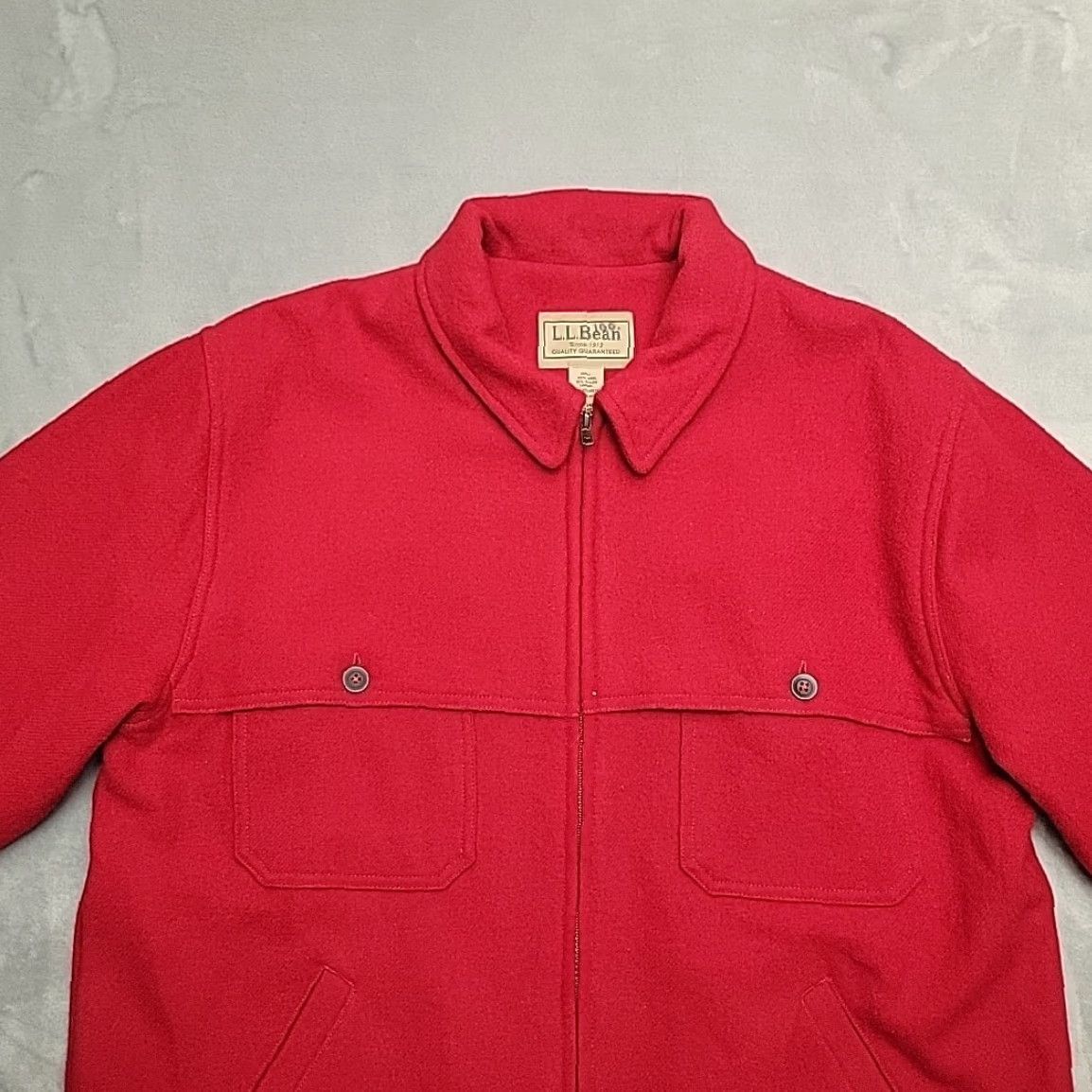 Vintage LL Bean Jacket Men L Red Wool Blend Hunting Game Pocket Cruiser Mackinaw Logger Size US L / EU 52-54 / 3 - 3 Thumbnail