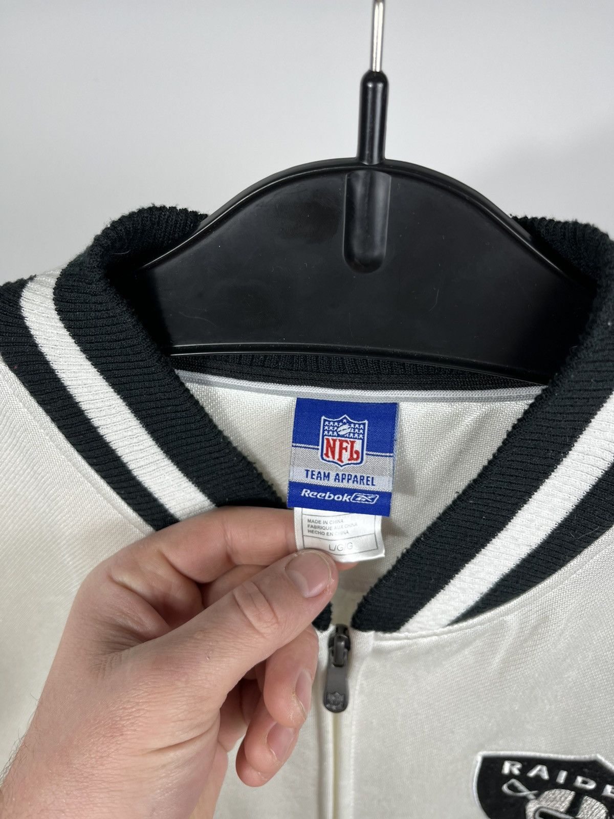 Reebok NFL Raiders Reebok Zip Up Jacket White Black L Size Size US L / EU 52-54 / 3 - 5 Thumbnail