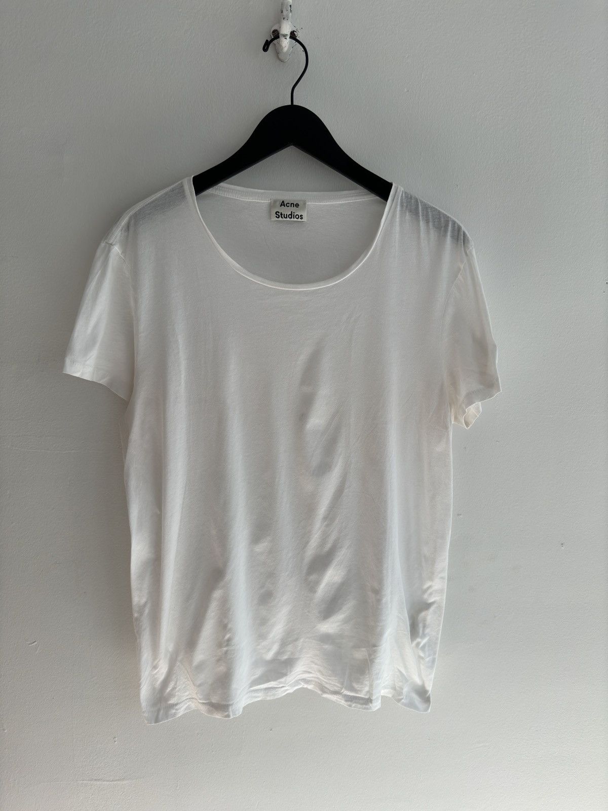 image of Acne Studios Blank White T-Shirt, Men's (Size Large)