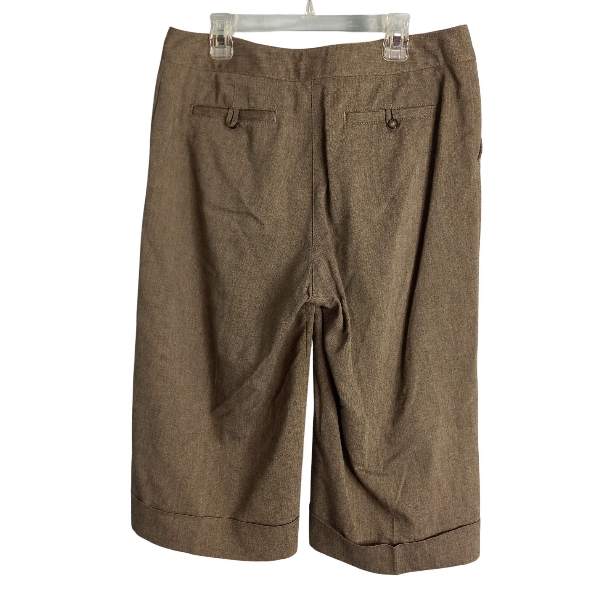 J. Jill J.Jill Size 6P Cropped Pants Womens Brown Wool Blend Petite Size 30" / US 8 / IT 44 - 2 Thumbnail