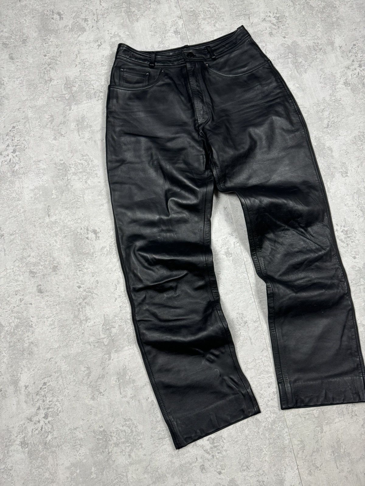 Genuine Leather Vintage IXS Genuine Leather Motorcycle Biker Pants Size 44/L Size US 35 - 2 Thumbnail