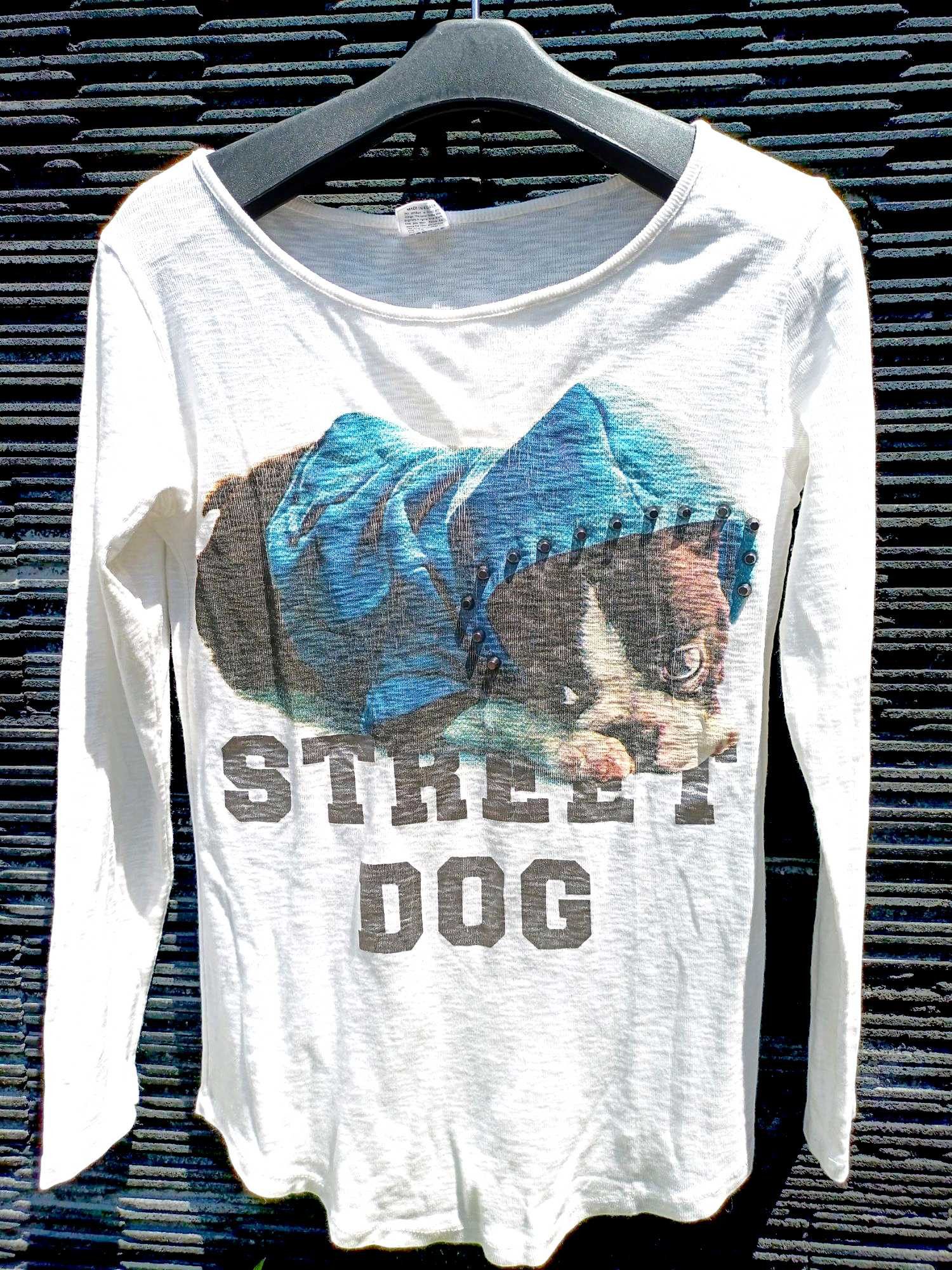 Japanese Brand MORI & STYLE Studed Street Dog Long Sleeve Tshirt Size US M / EU 48-50 / 2 - 17 Thumbnail